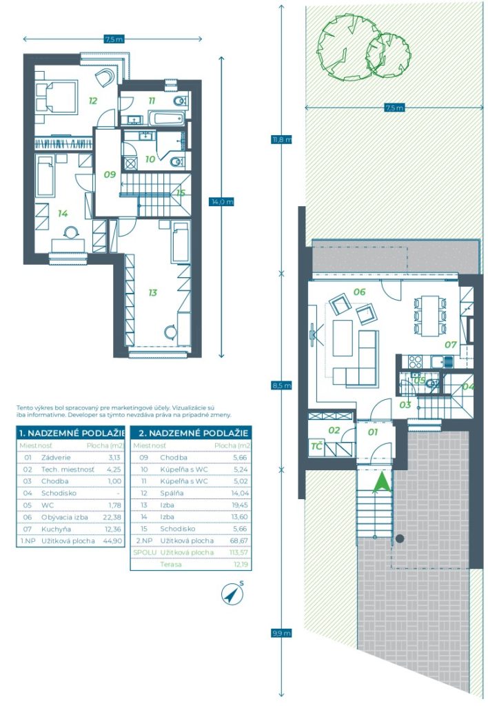 Lorinčík Háje - 45 - Pôdorys