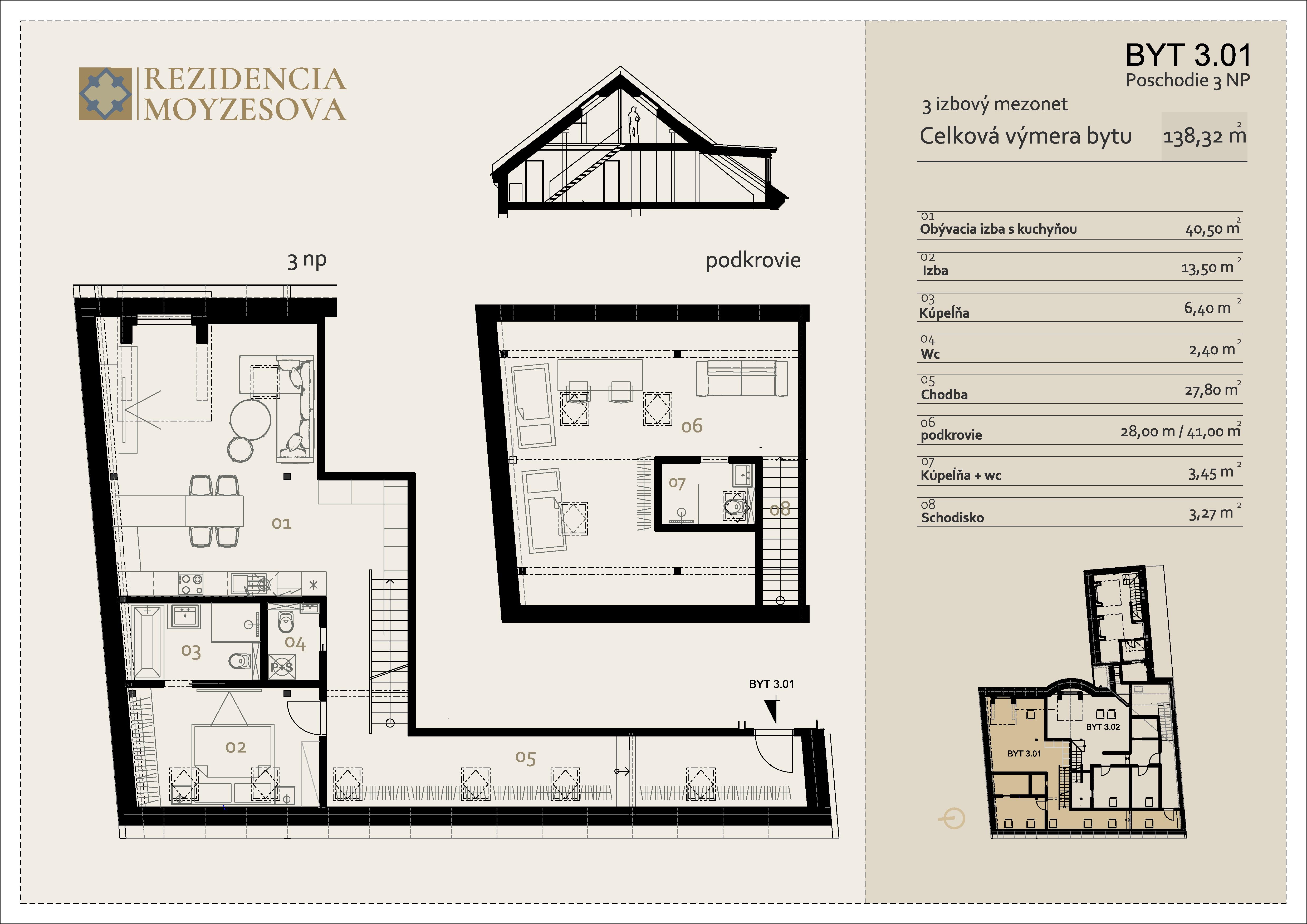 Rezidencia Moyzesova - 3.01 - Pôdorys