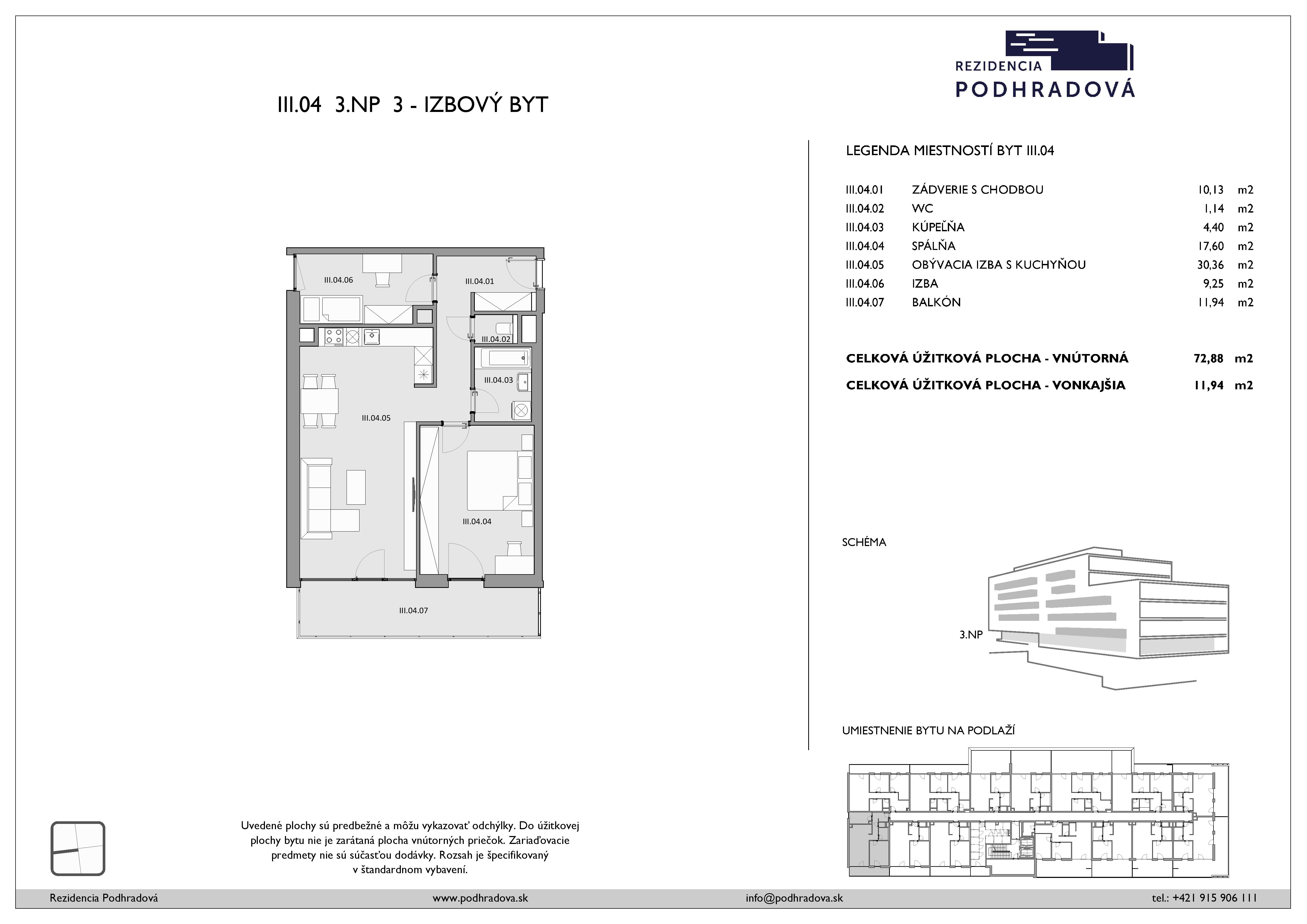 Rezidencia Podhradová - 304 - Pôdorys