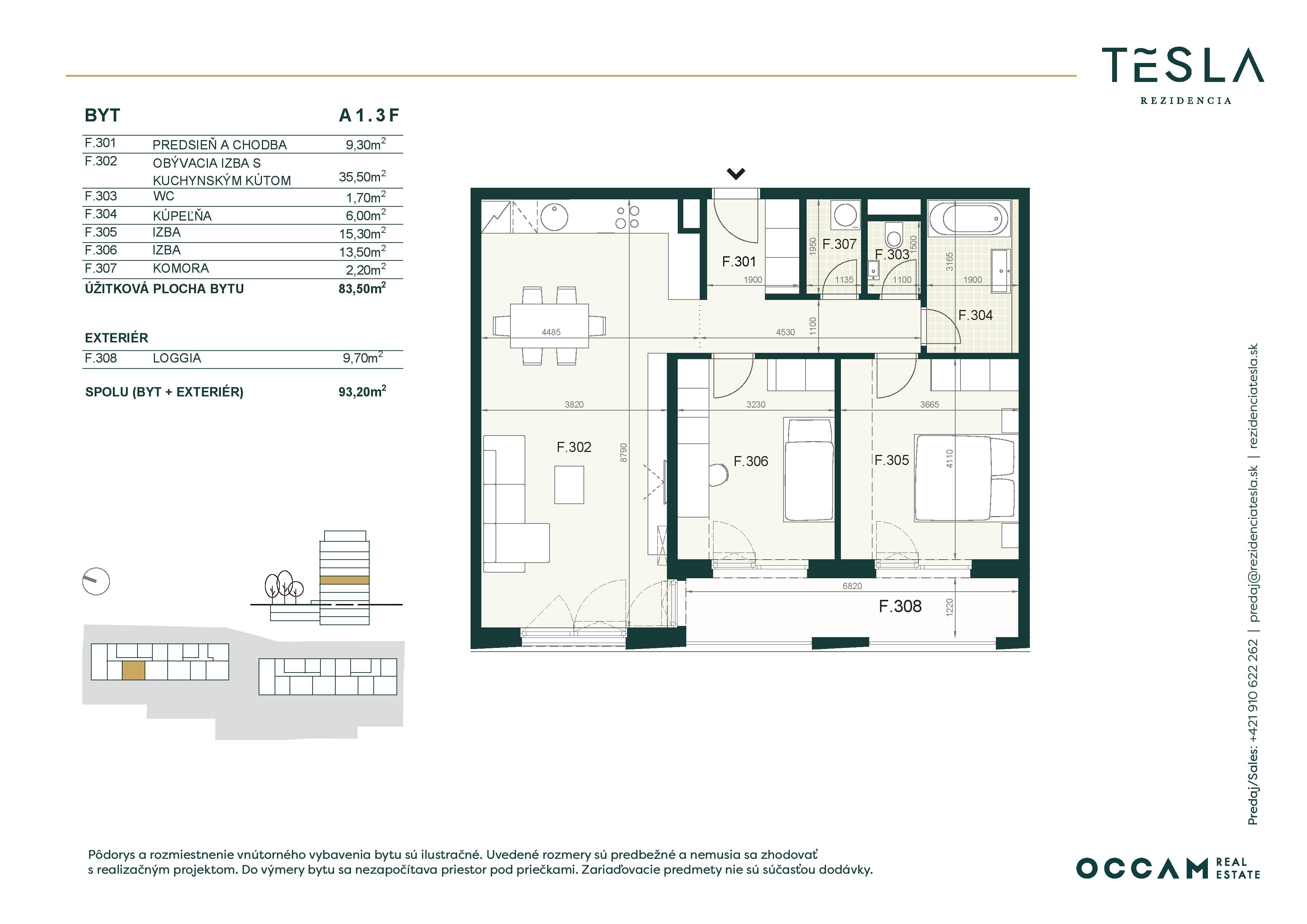Tesla Rezidencia - A1.3.F - Pôdorys