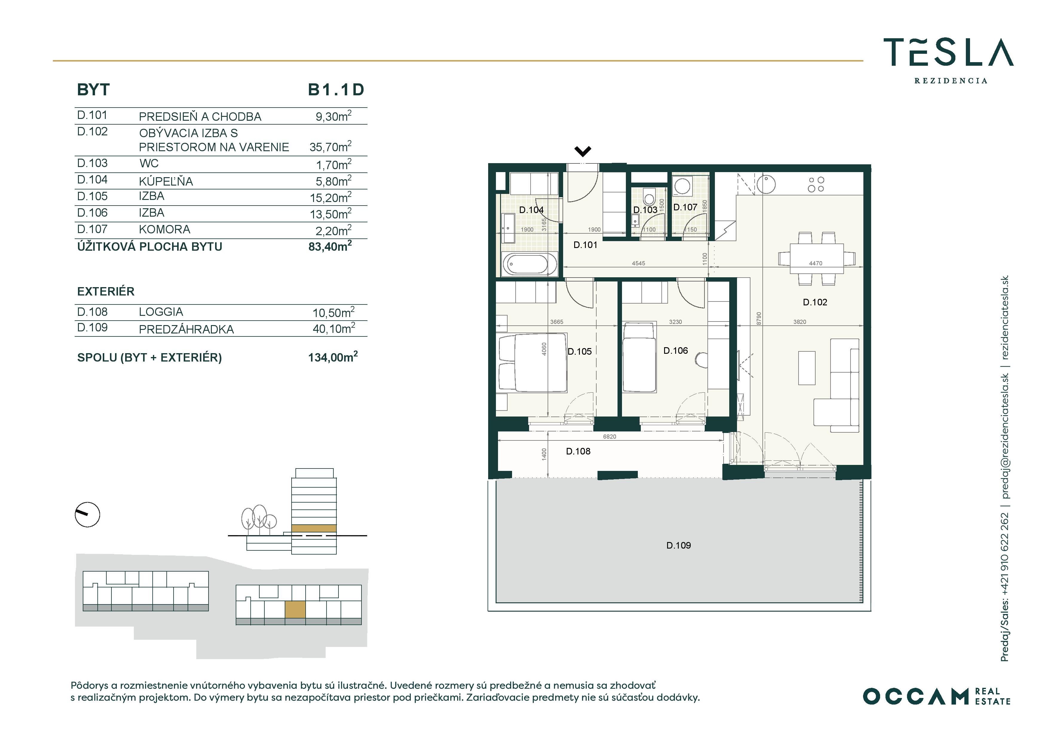 Tesla Rezidencia - B1.1.D - Pôdorys