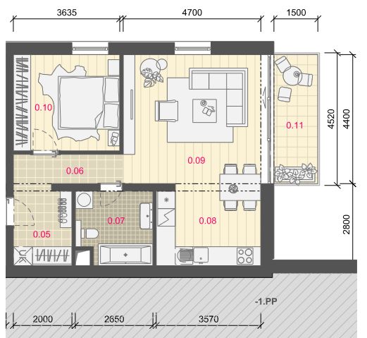 Villapark - C02 - Pôdorys