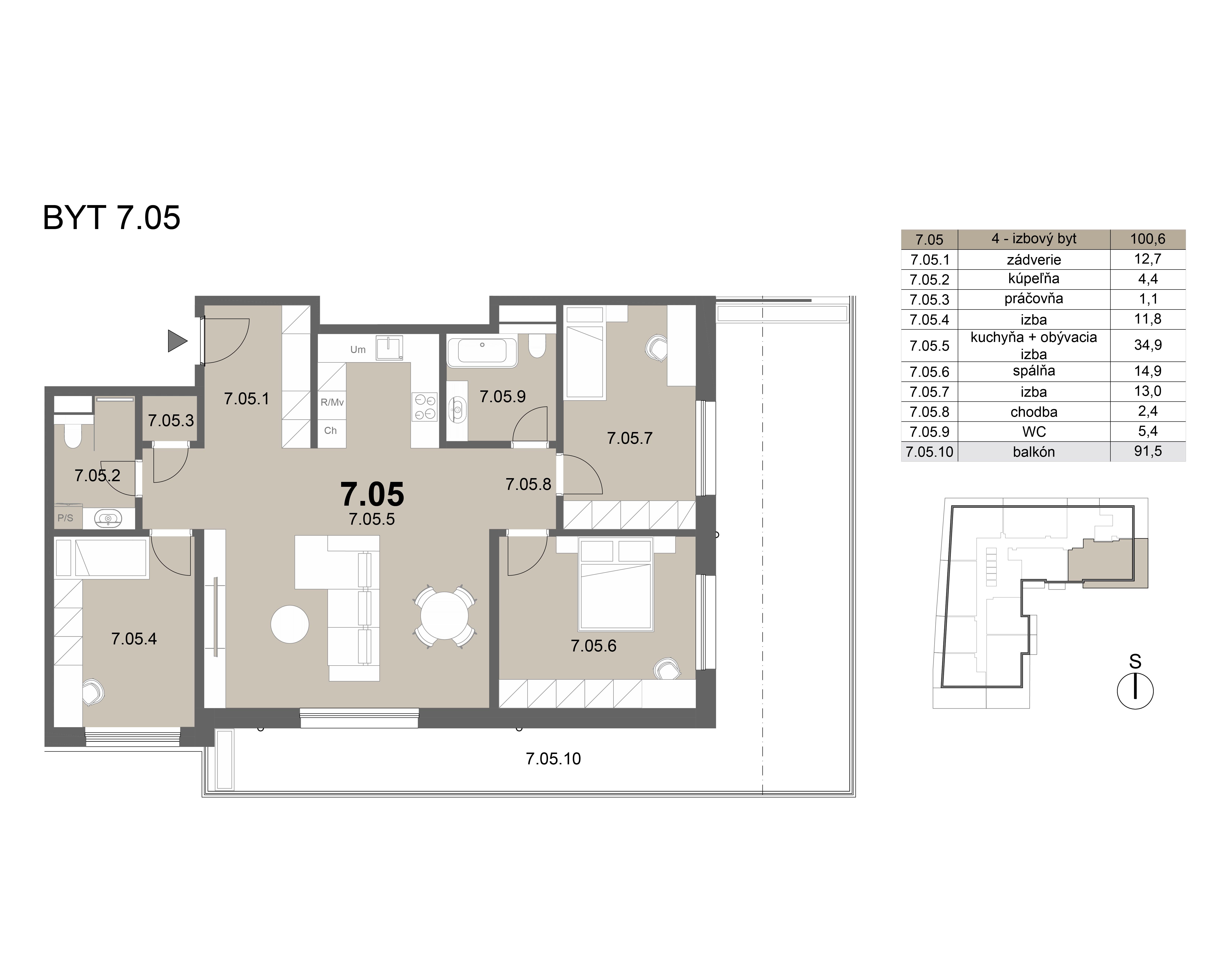 Zion residence - 7.05 - Pôdorys