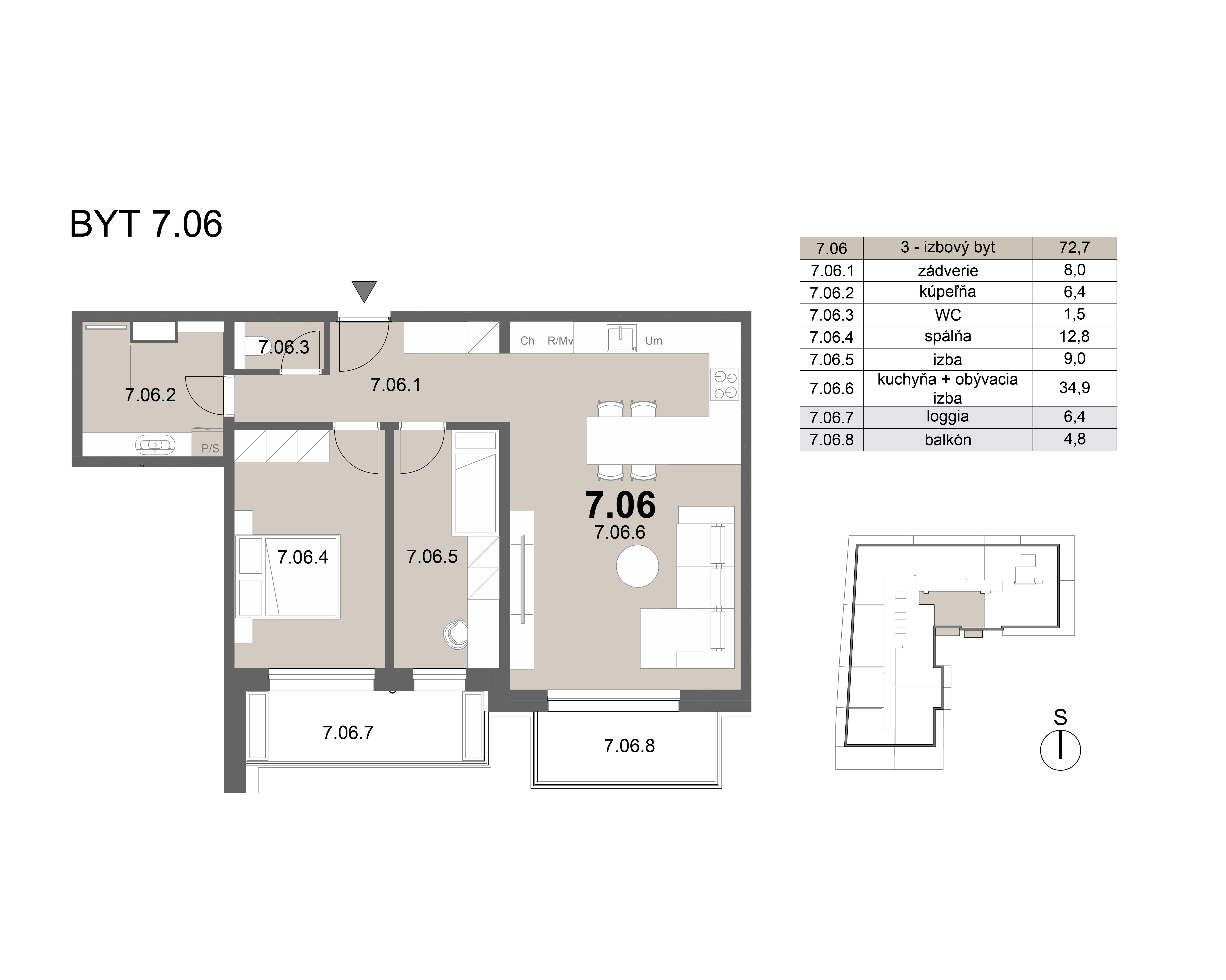 Zion residence - 7.06 - Pôdorys