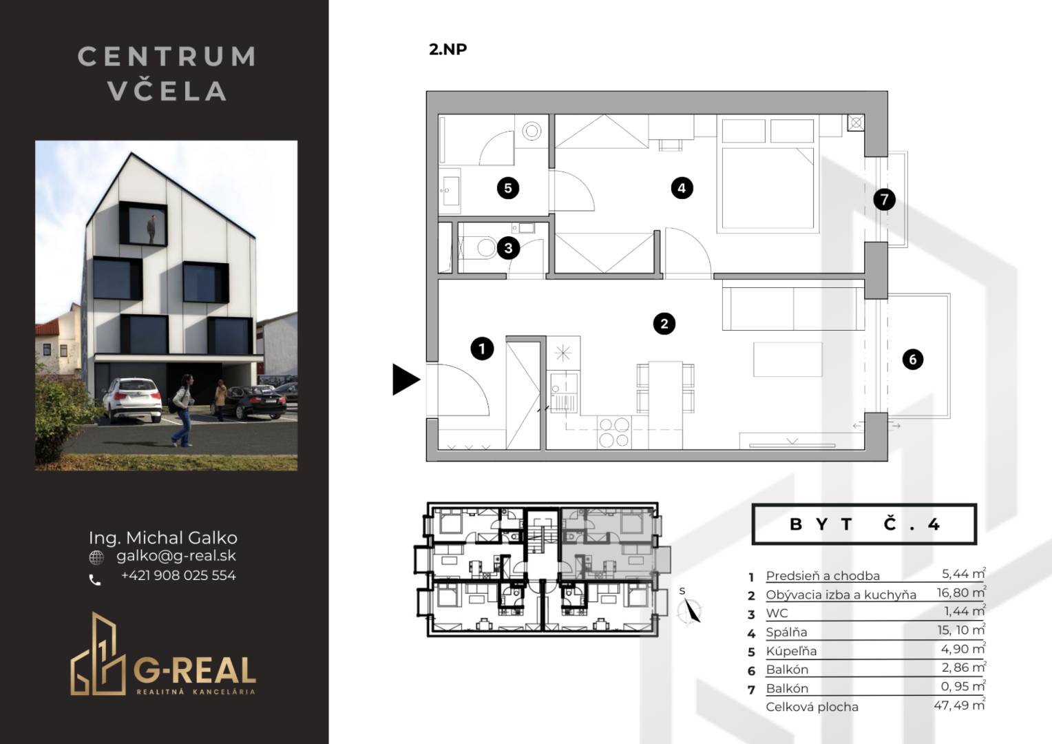 CENTRUM Včela - Vcela Byt c.4 - Pôdorys