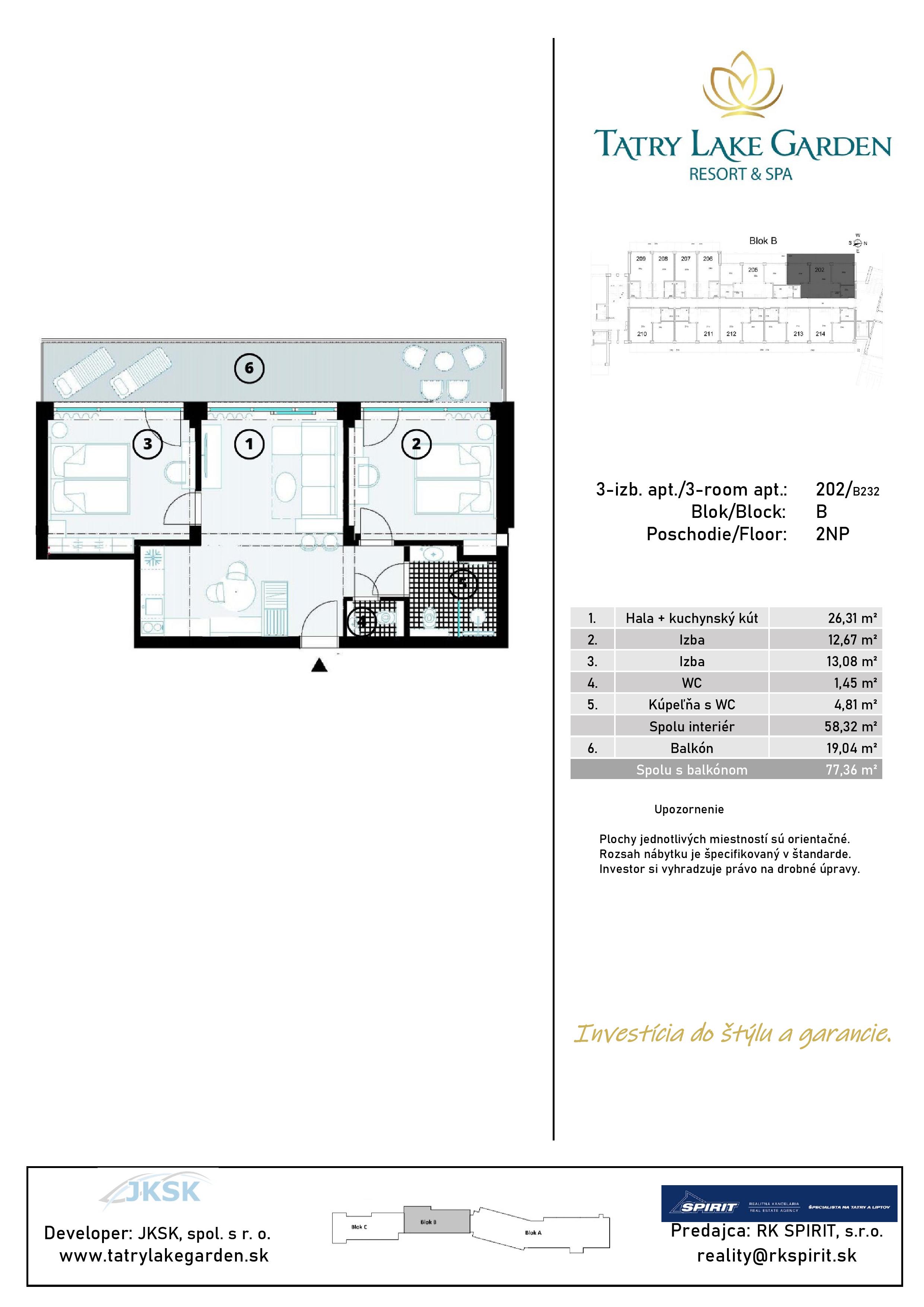 Lake Garden Tatralandia - B-202 - Pôdorys