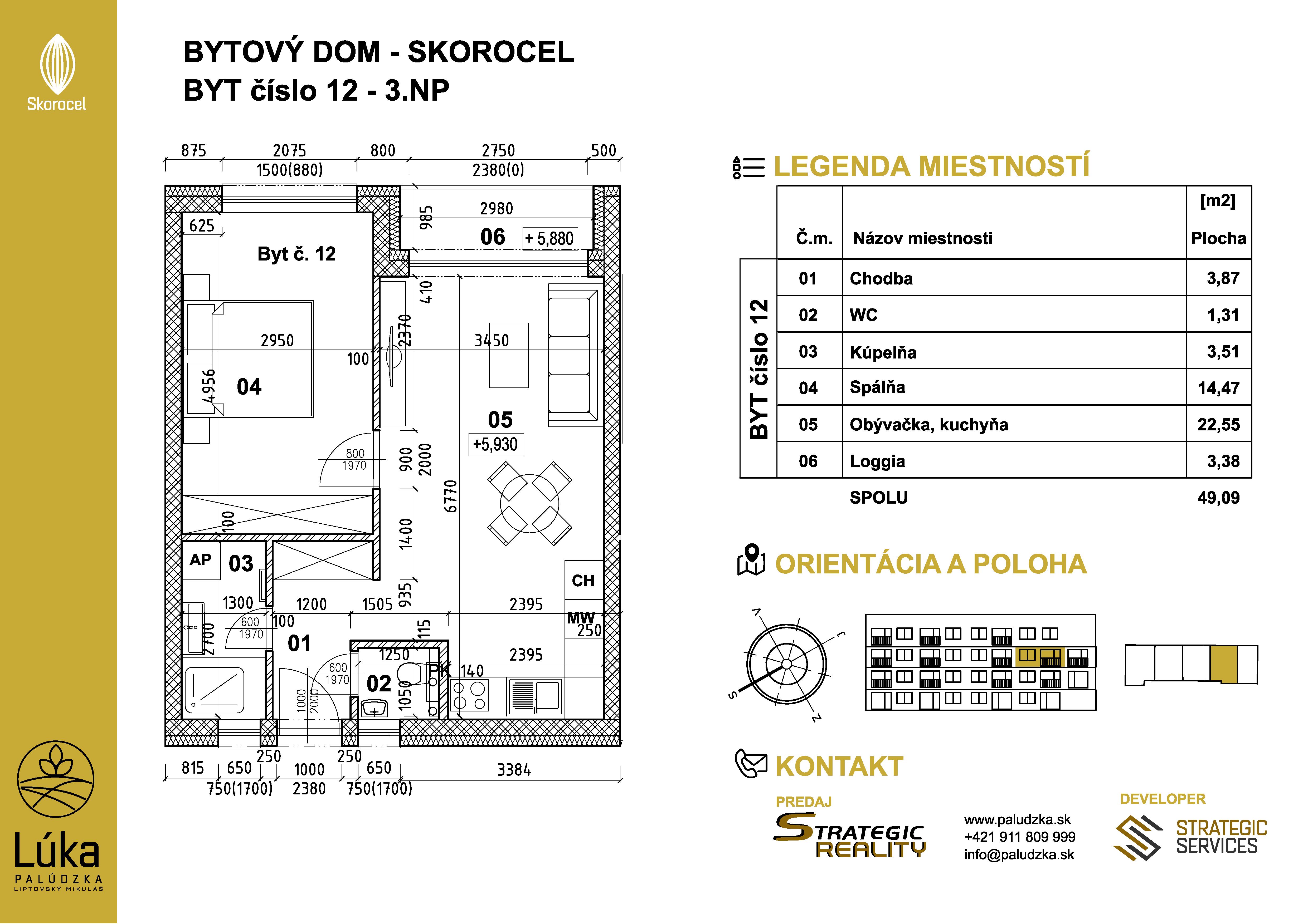 Lúka Palúdzka - 12 - Pôdorys