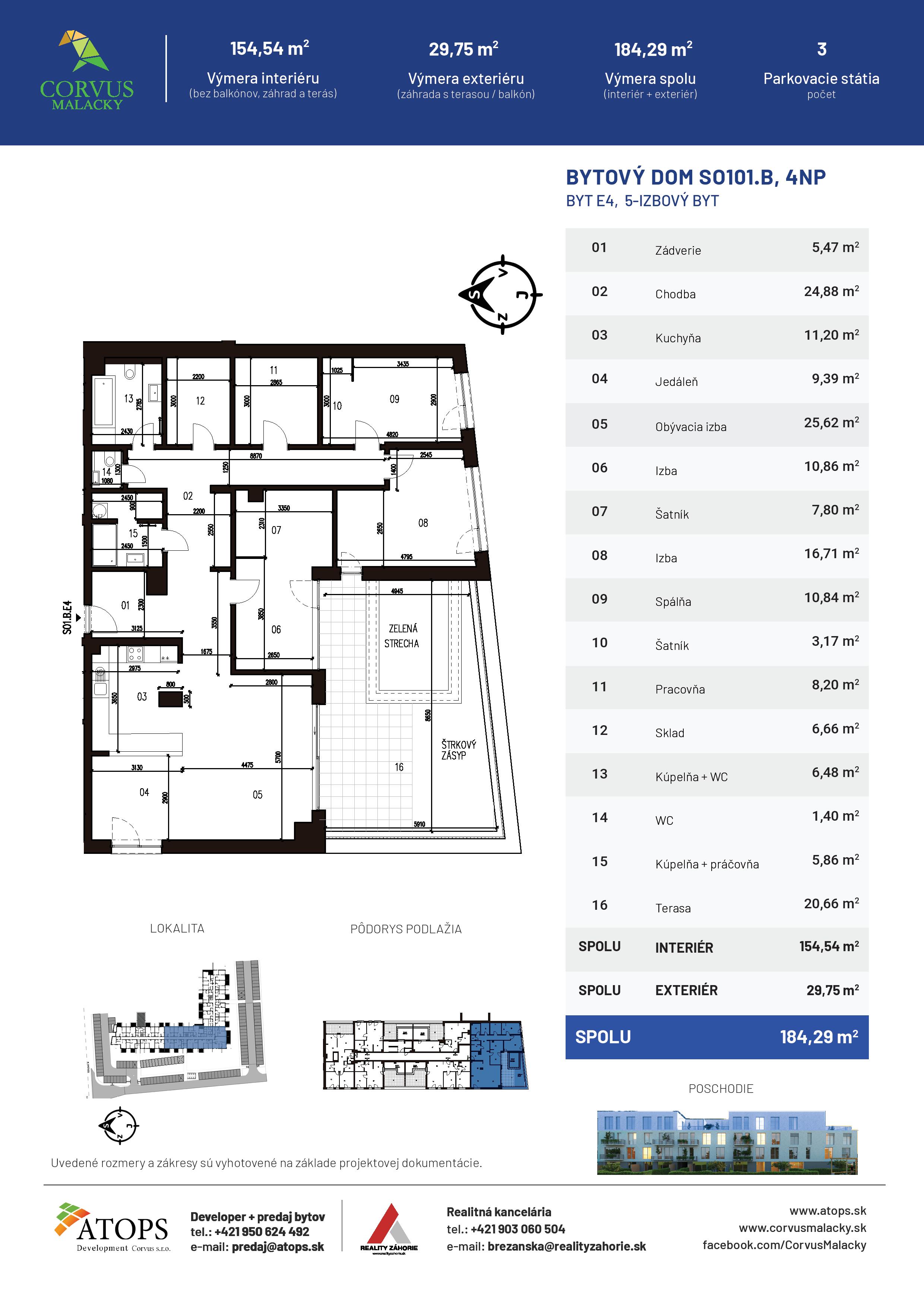 Corvus Malacky - SO101.B - E4 - Pôdorys