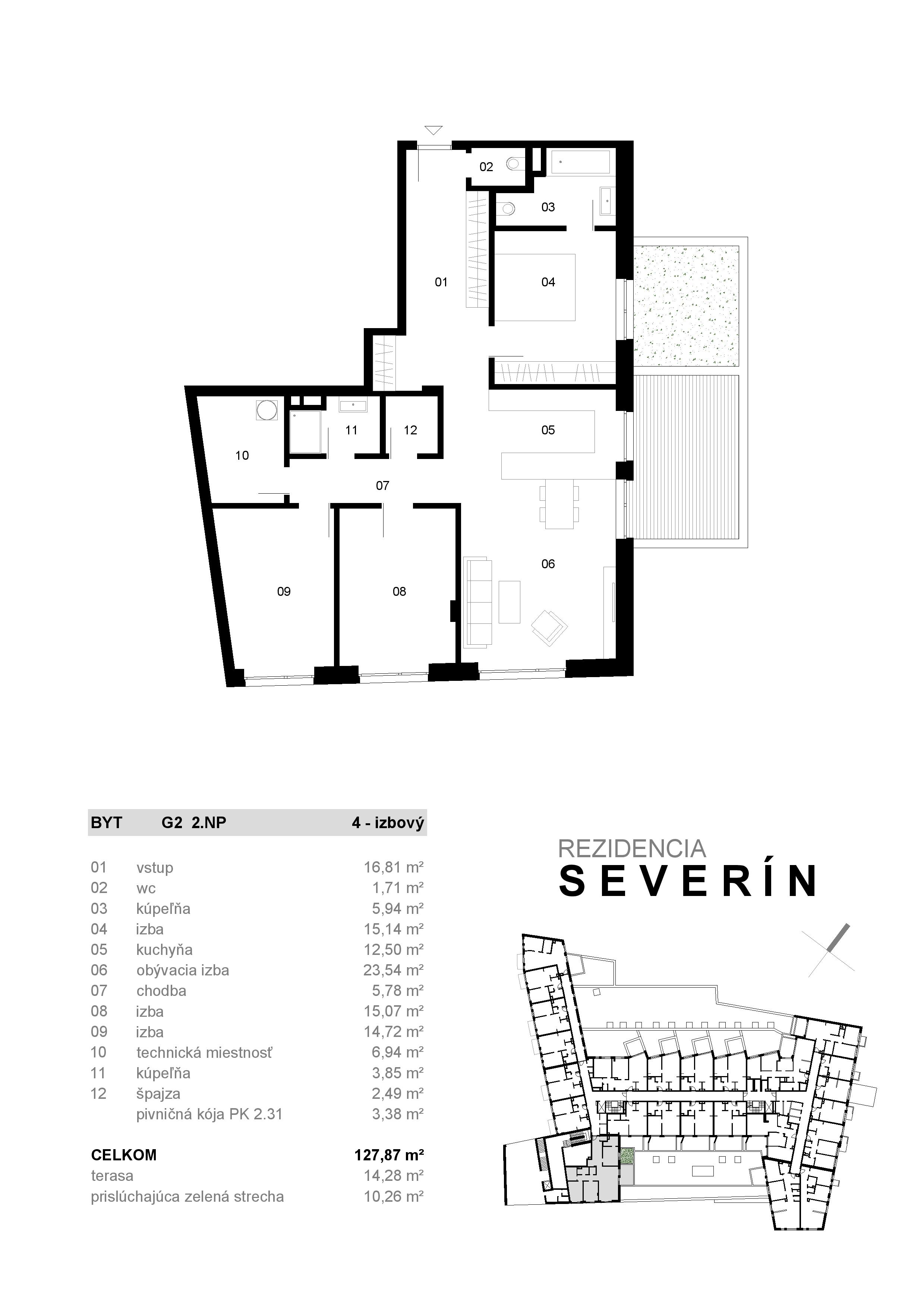 Severin Residence - G2 - Pôdorys