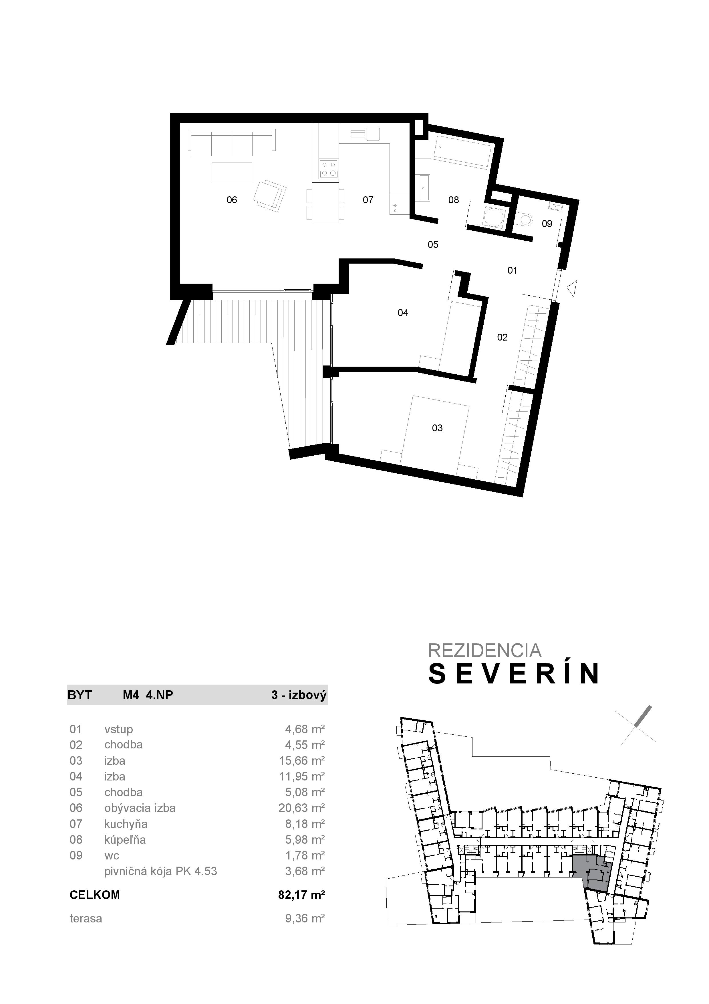 Severin Residence - M4 - Pôdorys