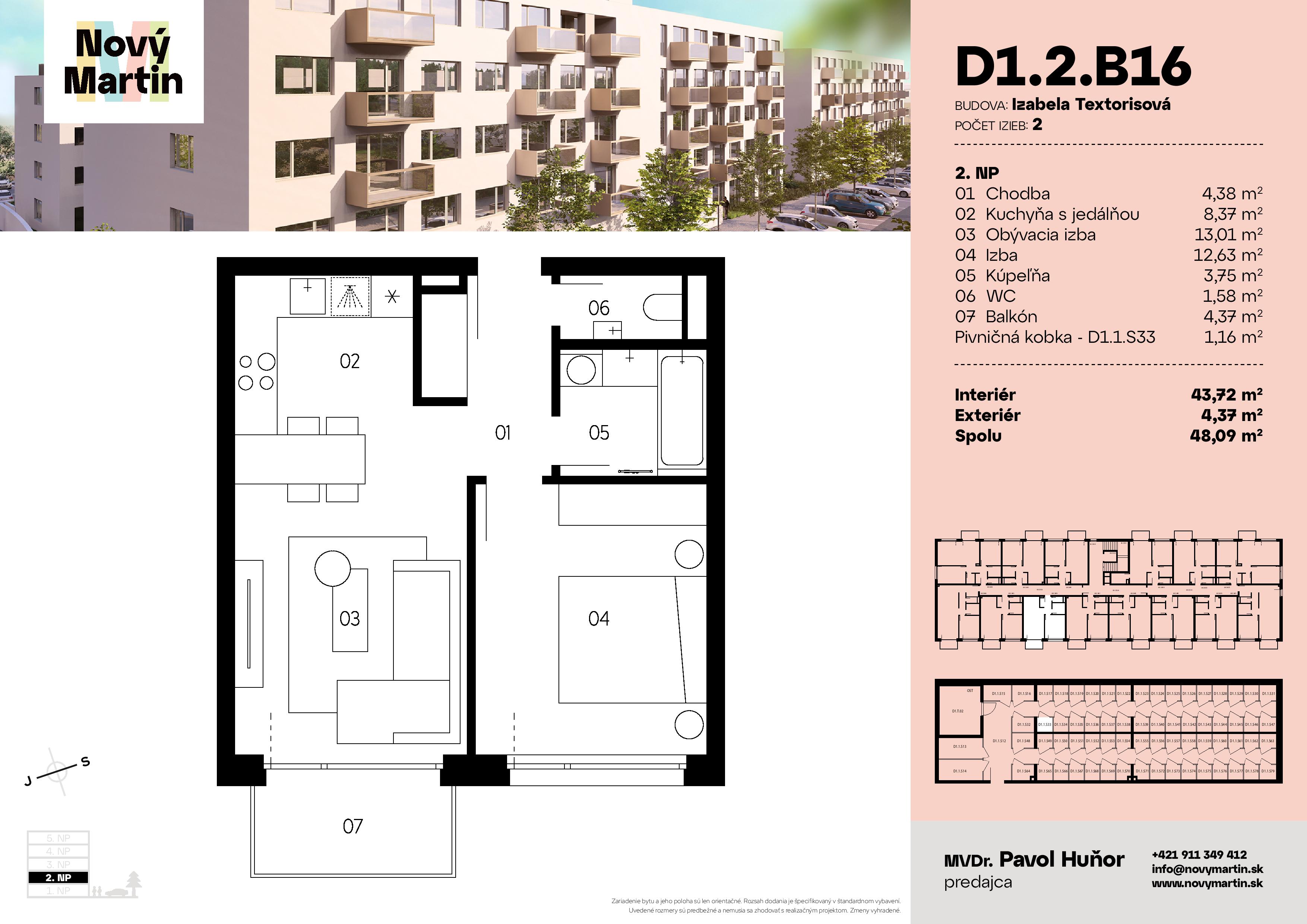 Nový Martin - D1.2.B16 - Pôdorys