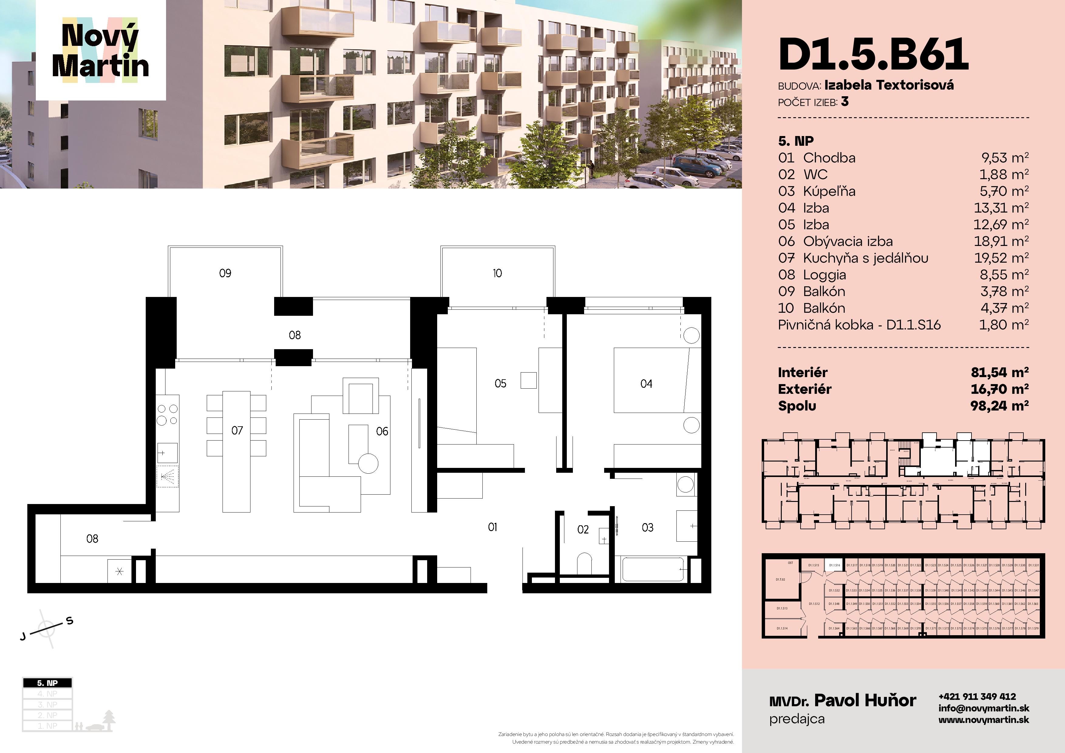 Nový Martin - D1.5.B61 - Pôdorys