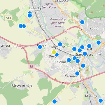 Dostupné bývanie NR - map
