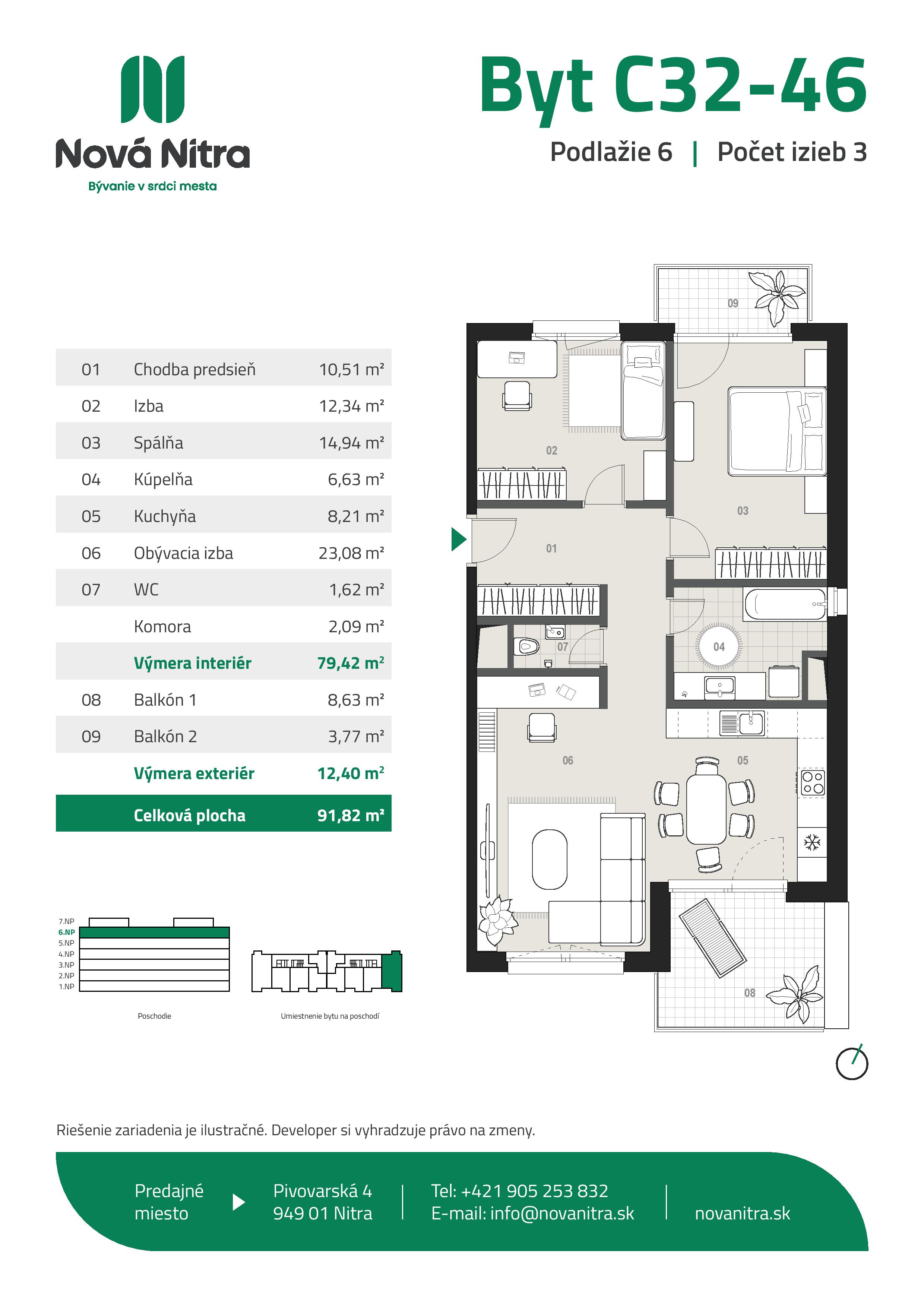 Nová Nitra - C32-46 - Pôdorys