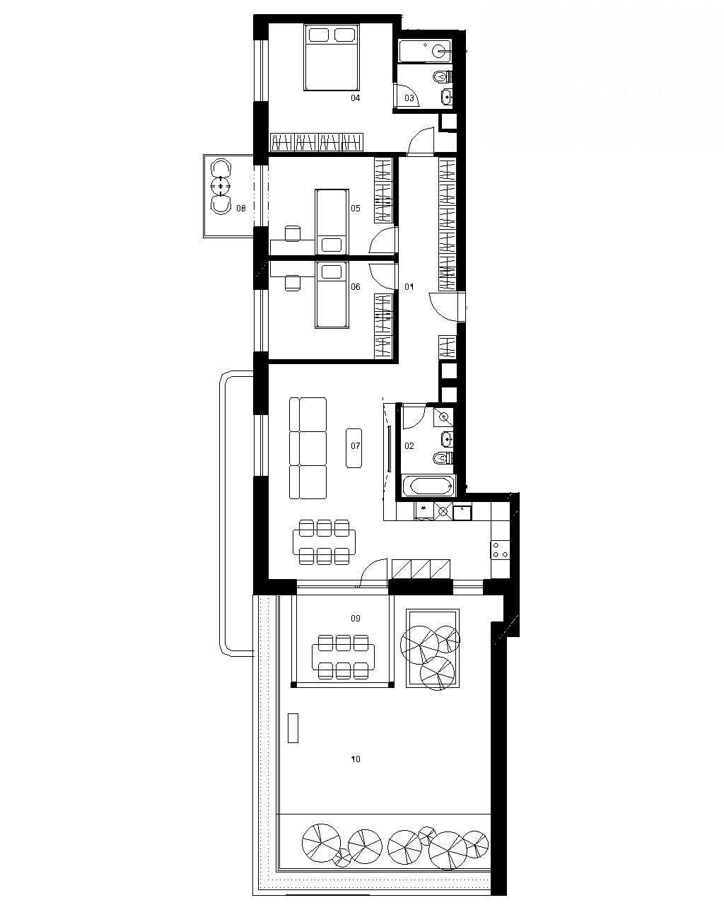 Nové Mlynárce - E5B - Pôdorys