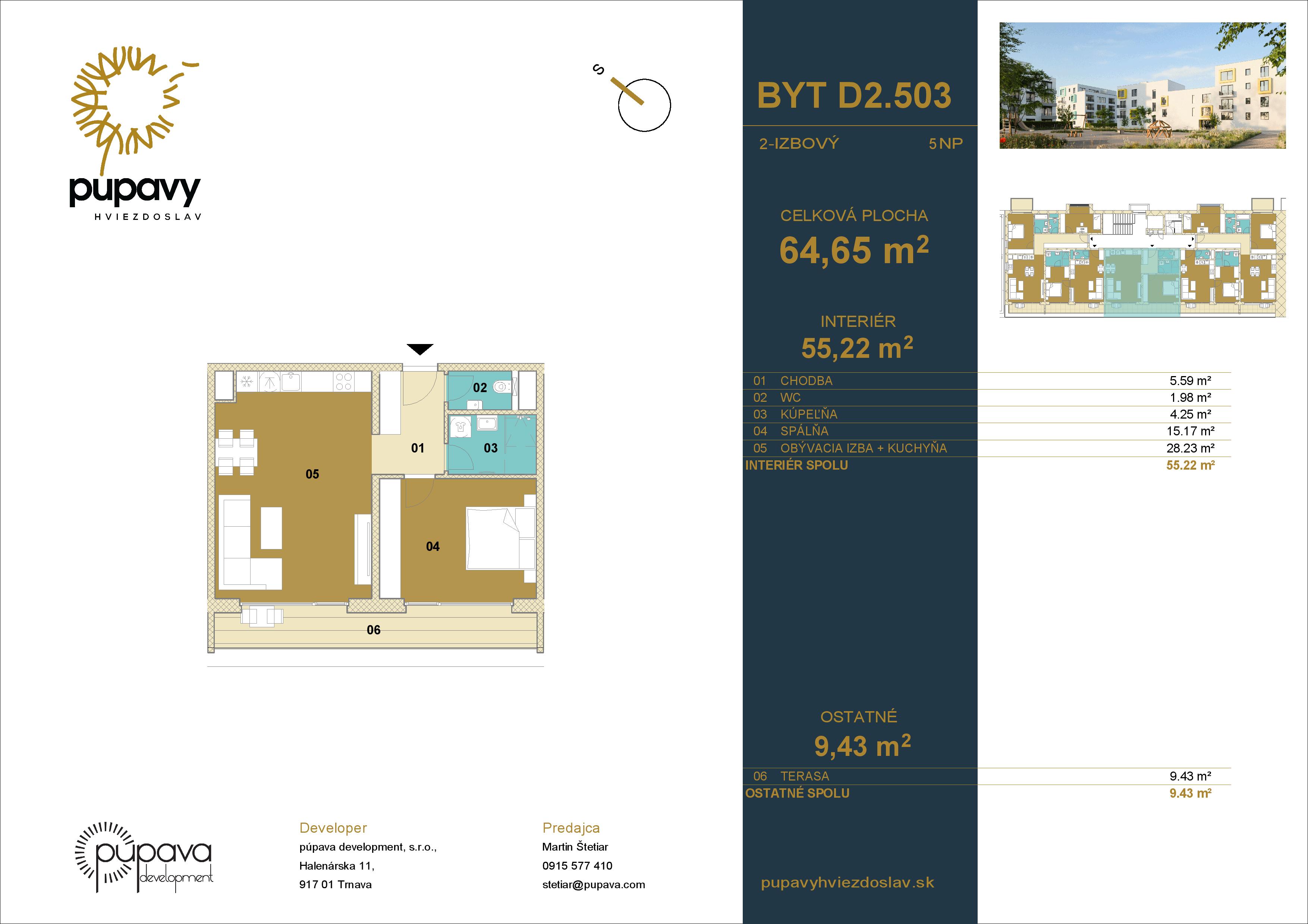 Púpavy Hviezdoslav - D2-503 - Pôdorys