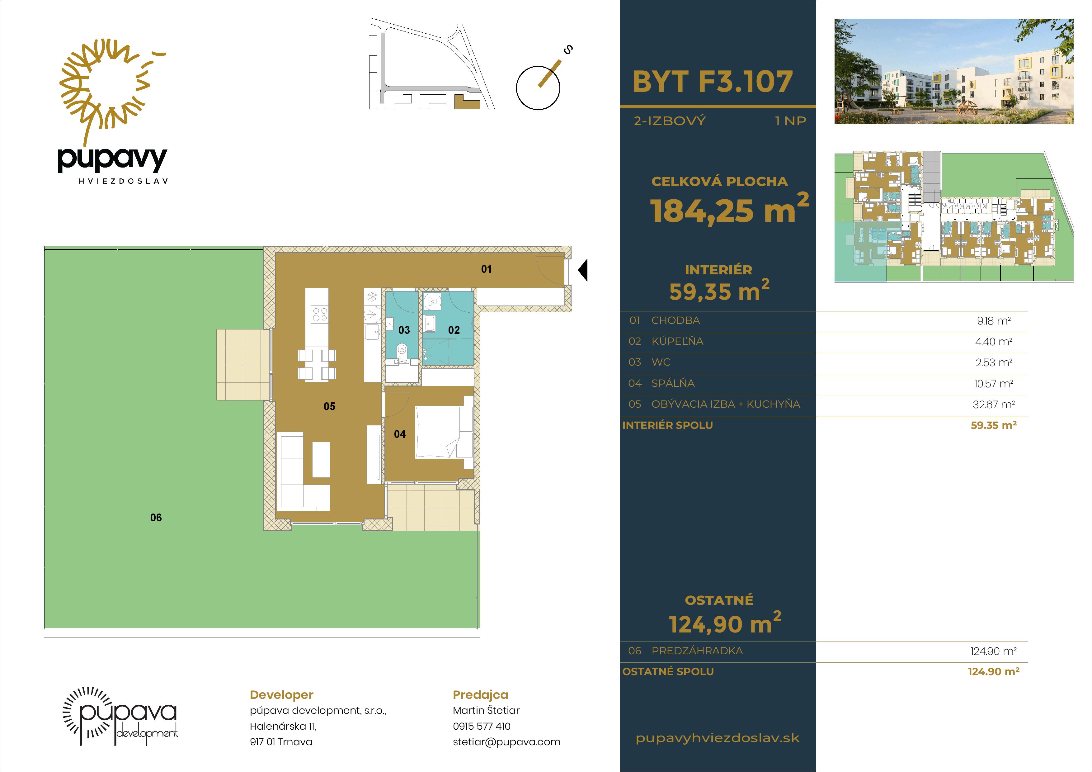 Púpavy Hviezdoslav - F3-107 - Pôdorys
