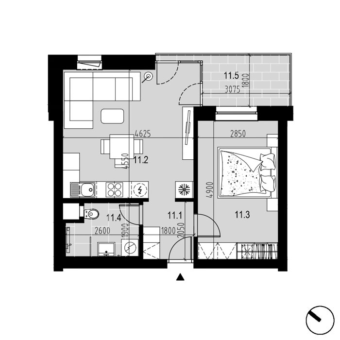 Hliny 1 - A11 - Pôdorys