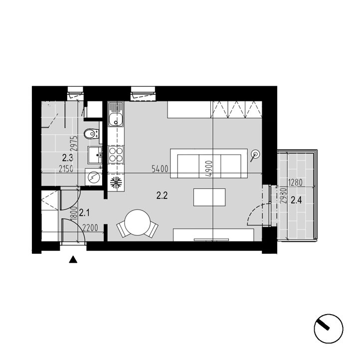Hliny 1 - A2 - Pôdorys