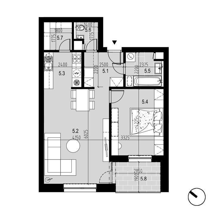 Hliny 1 - A5 - Pôdorys