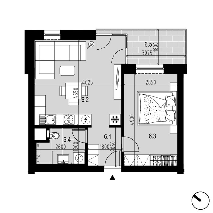 Hliny 1 - B6 - Pôdorys