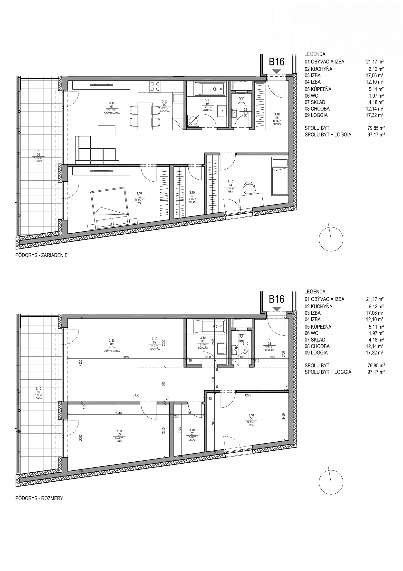 Blue Wave Riverside - B16 - Pôdorys