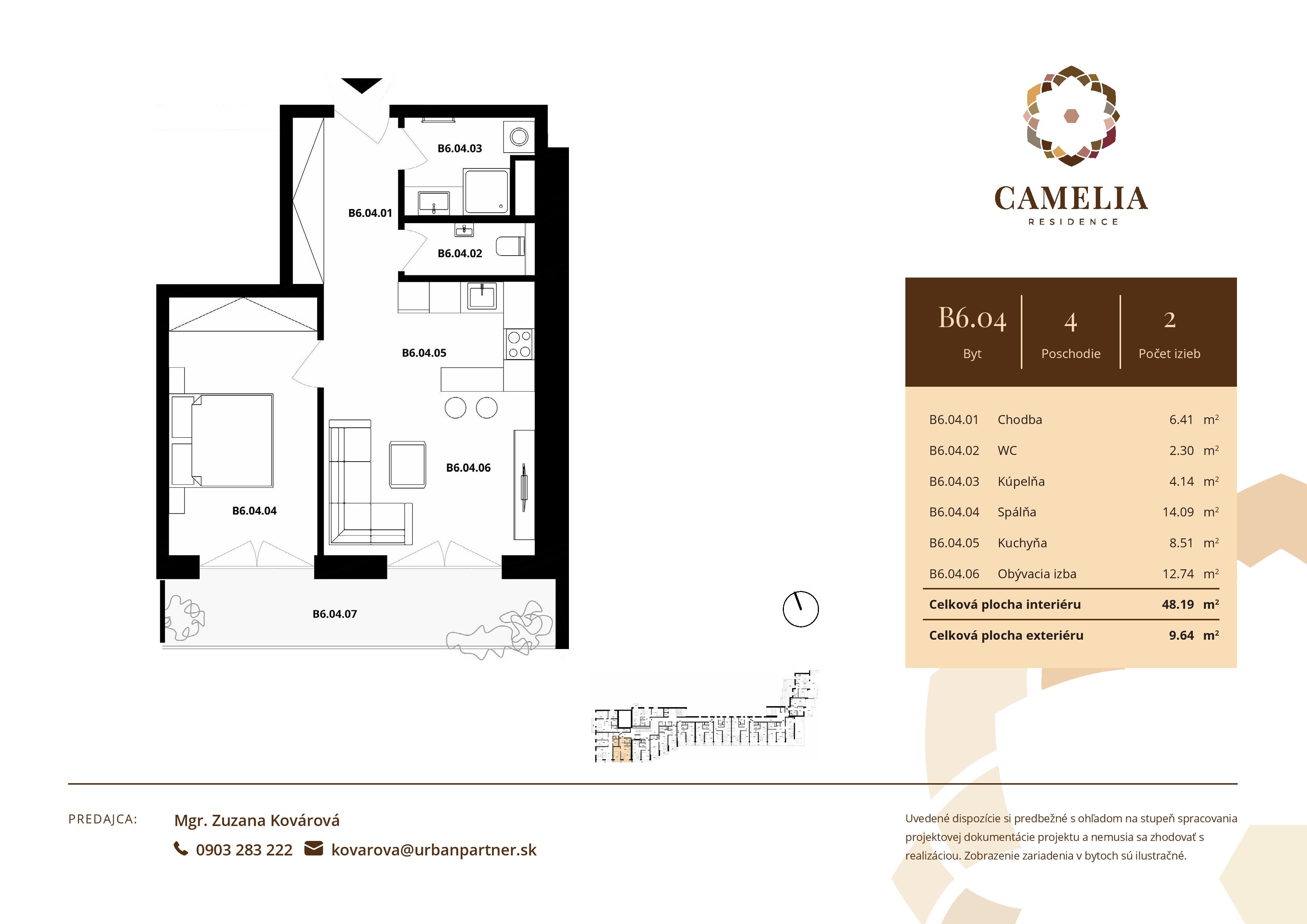 Camelia Residence - B6.04 - Pôdorys