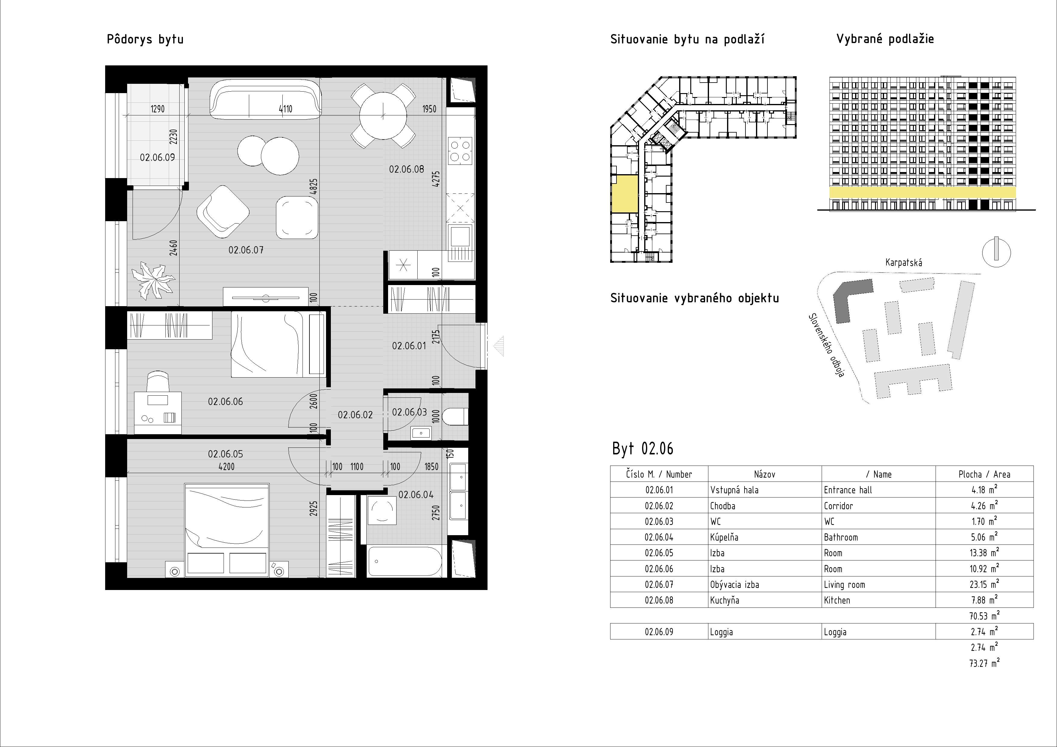 Karpatská Residence - 2.06 - Pôdorys