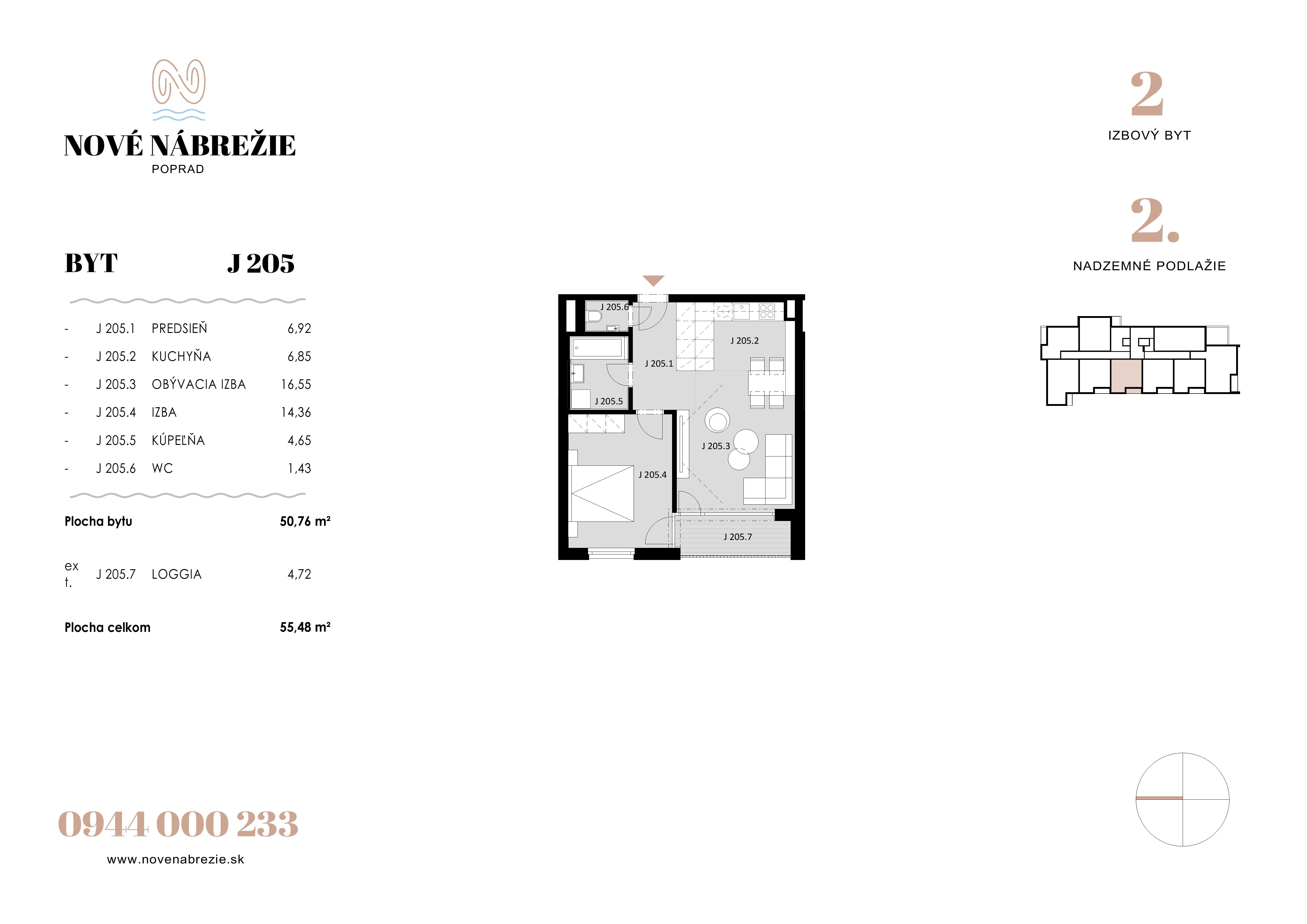 Nové Nábrežie - J205 - Pôdorys