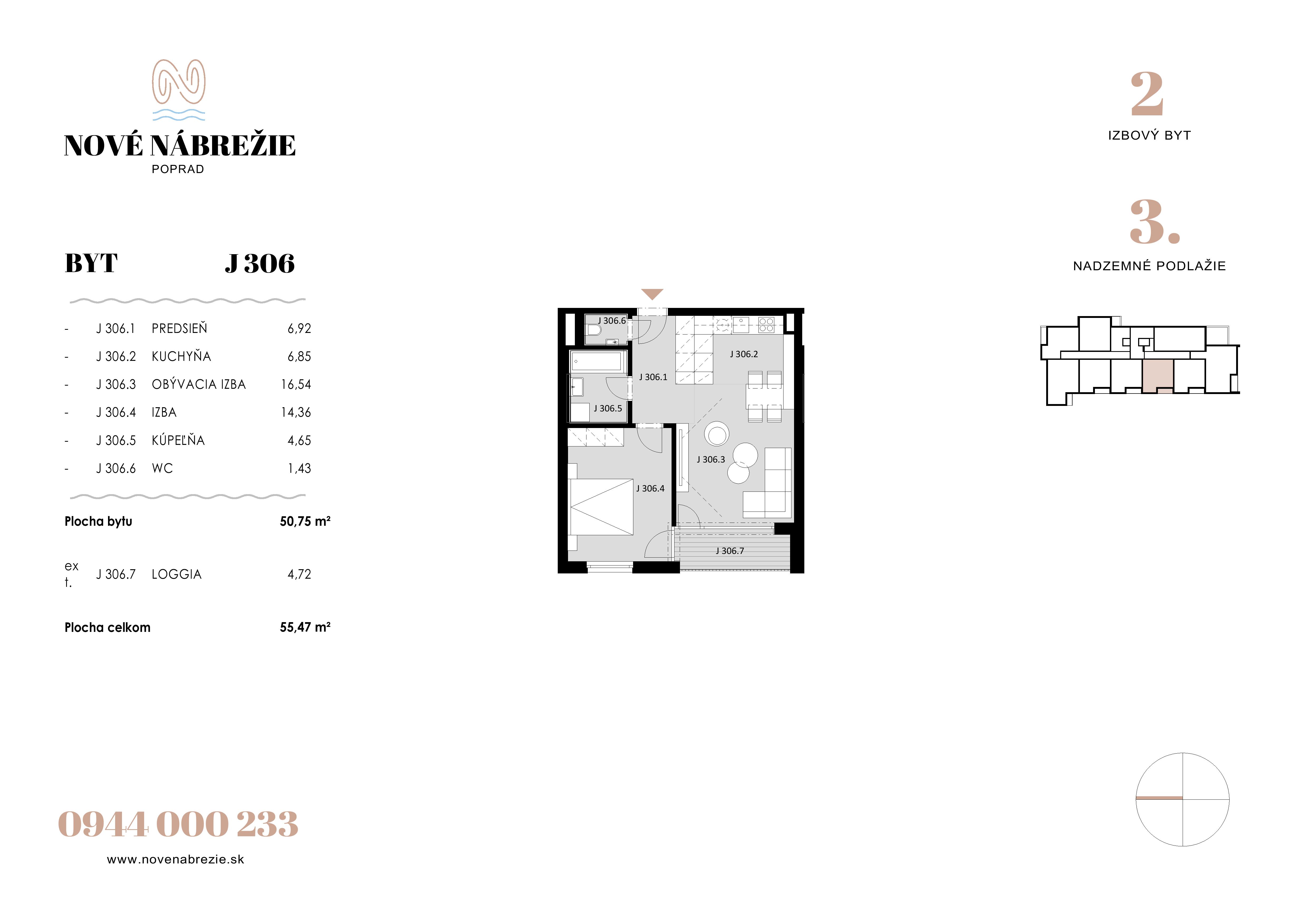 Nové Nábrežie - J306 - Pôdorys