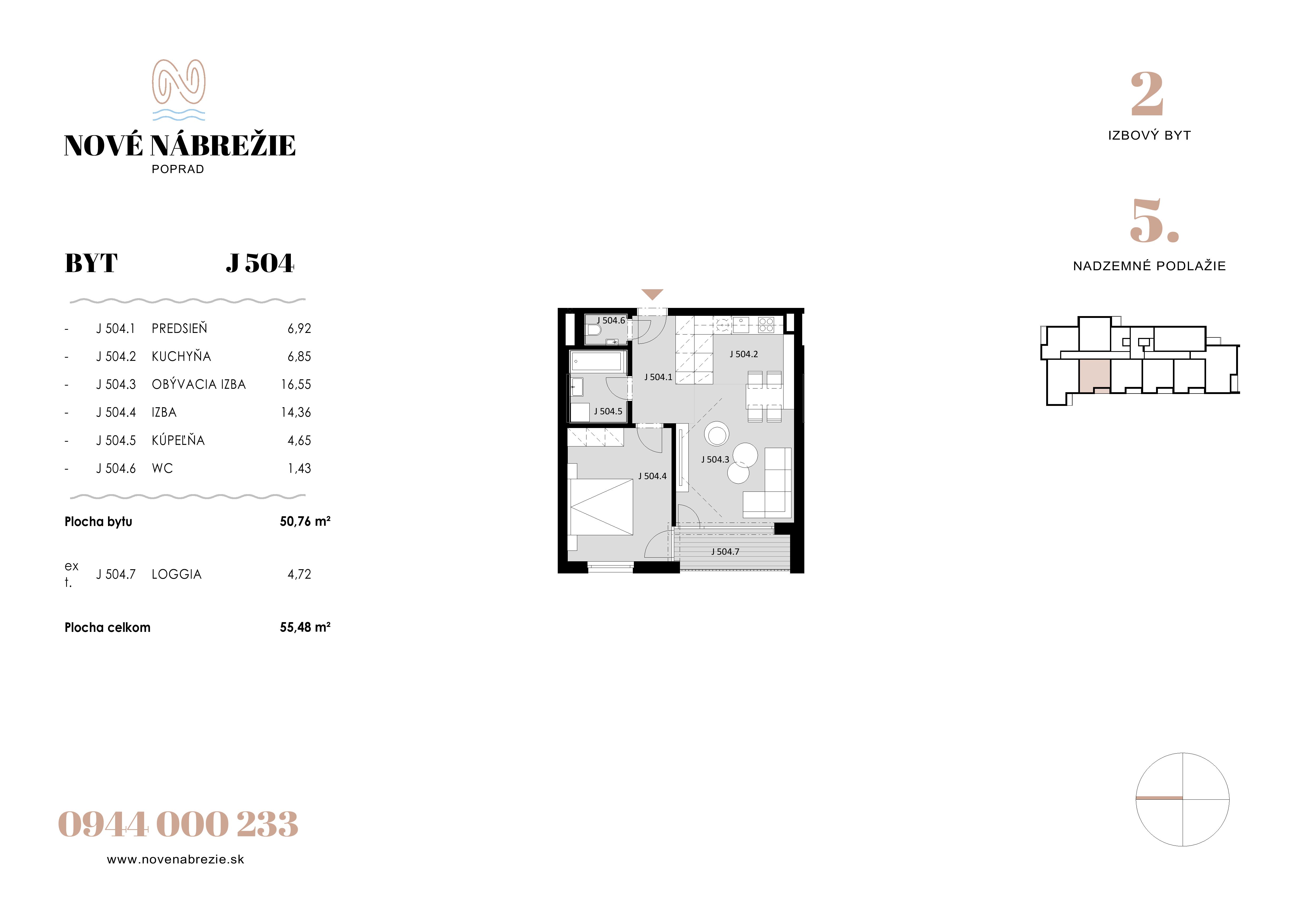 Nové Nábrežie - J504 - Pôdorys