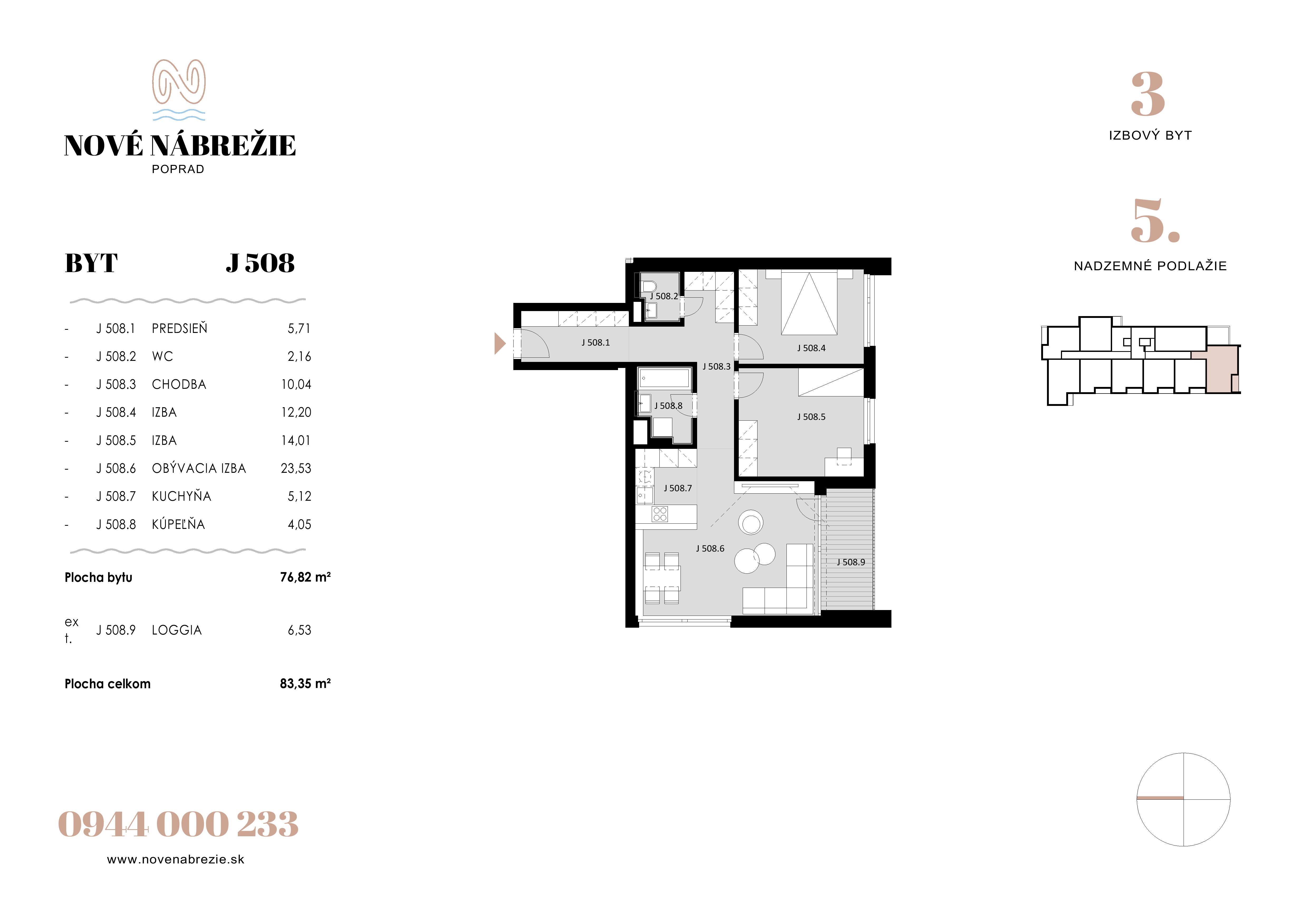 Nové Nábrežie - J508 - Pôdorys