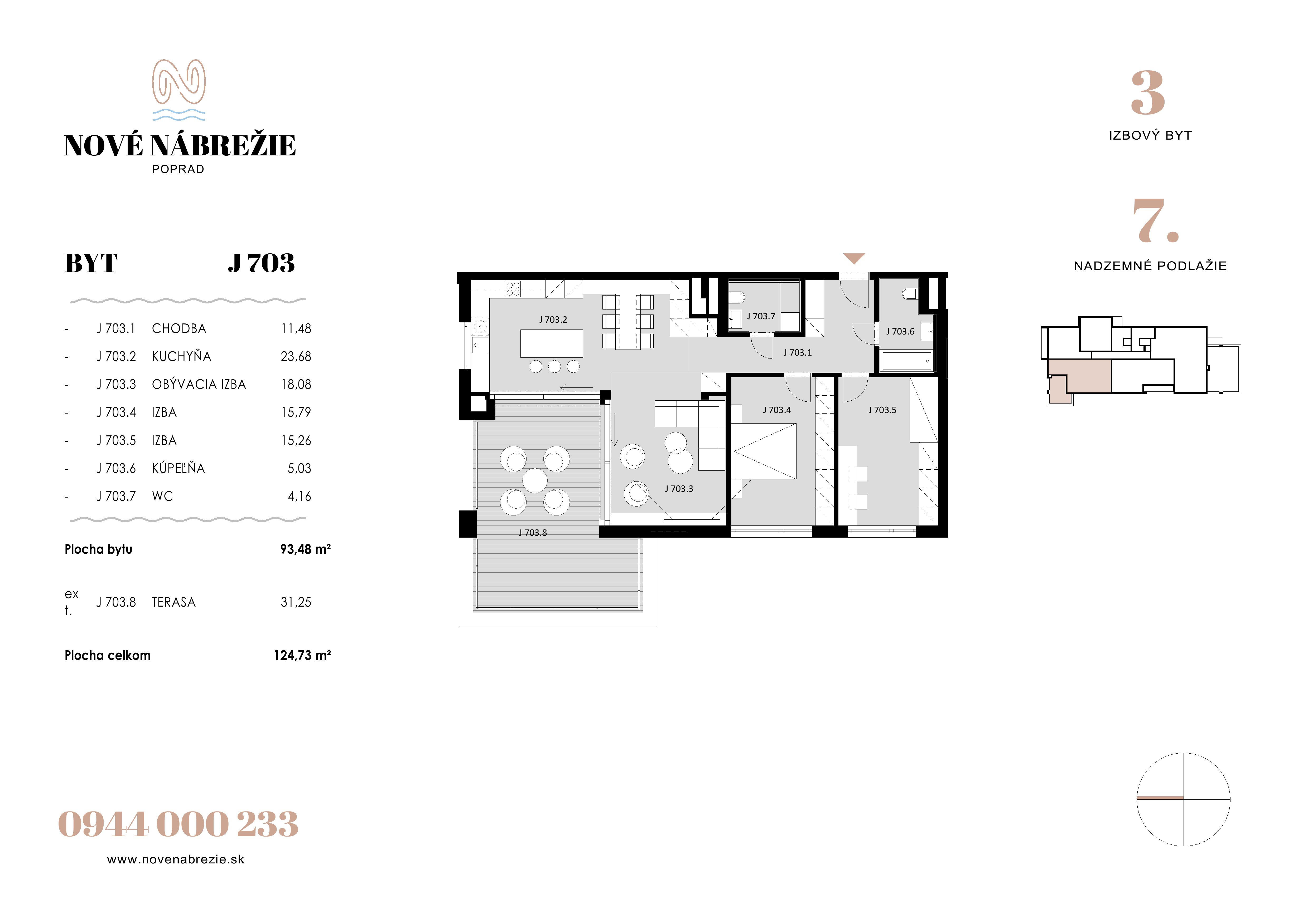 Nové Nábrežie - J703 - Pôdorys