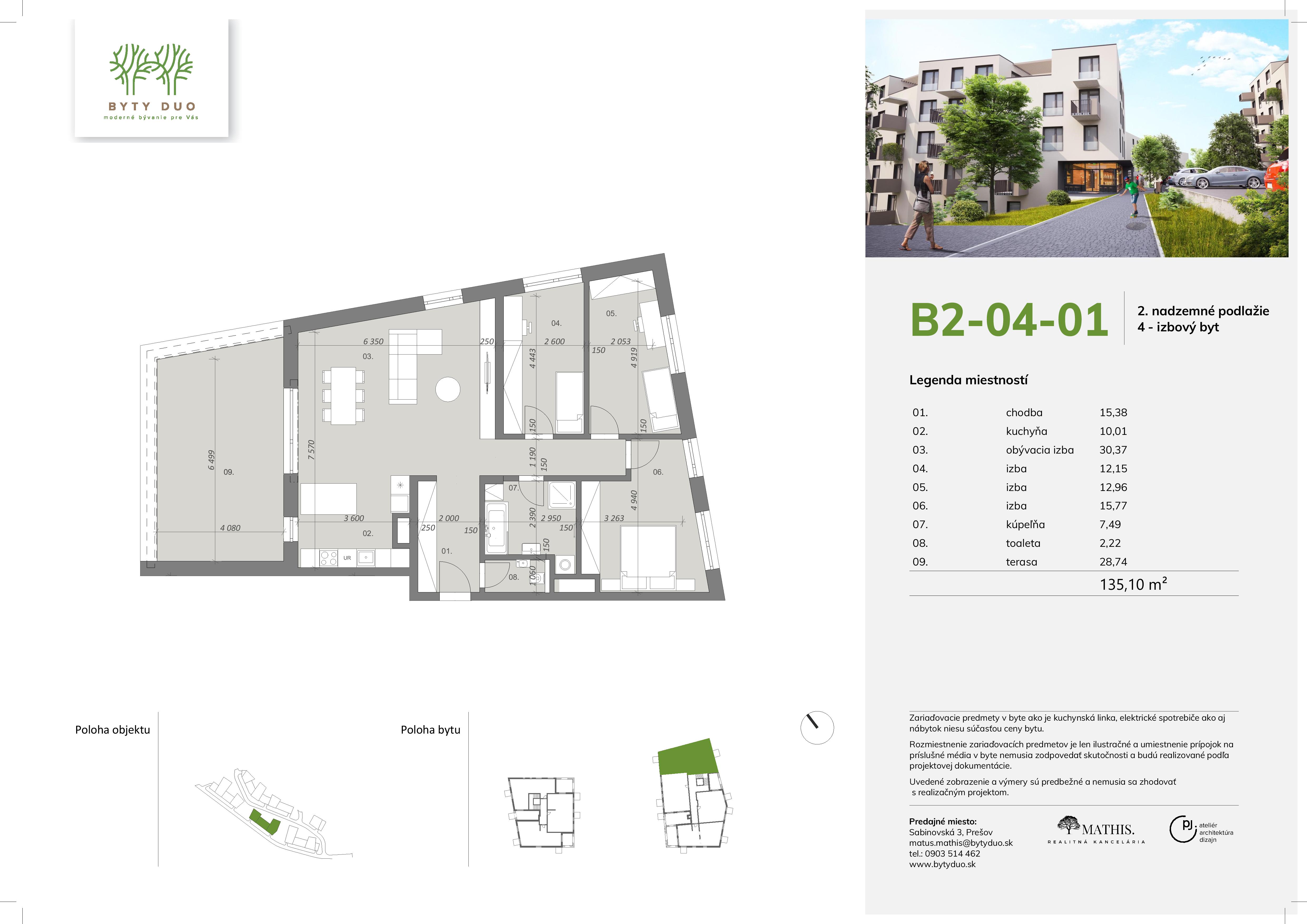 Byty Duo - B2-04-01 - Pôdorys