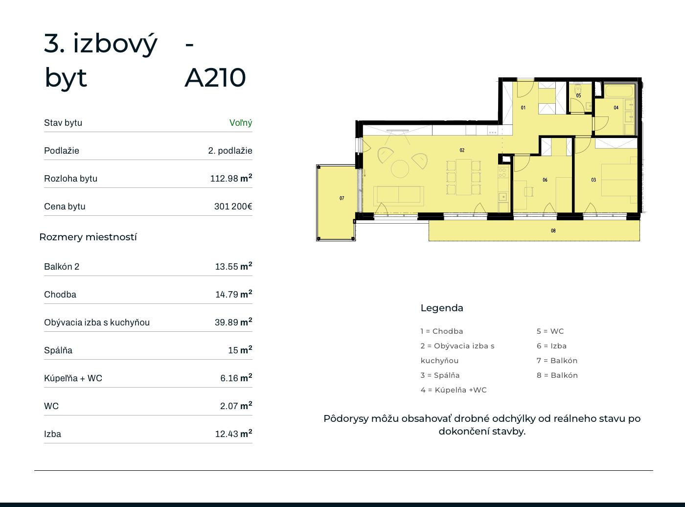 Rezidencia Rusínska - A210 - Pôdorys