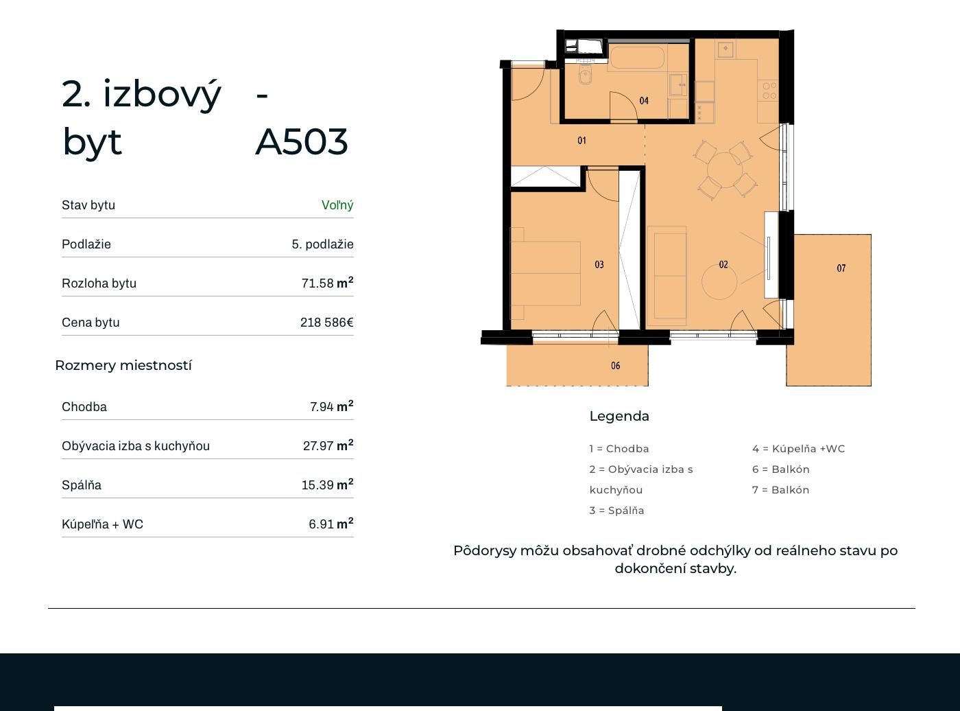 Rezidencia Rusínska - A503 - Pôdorys