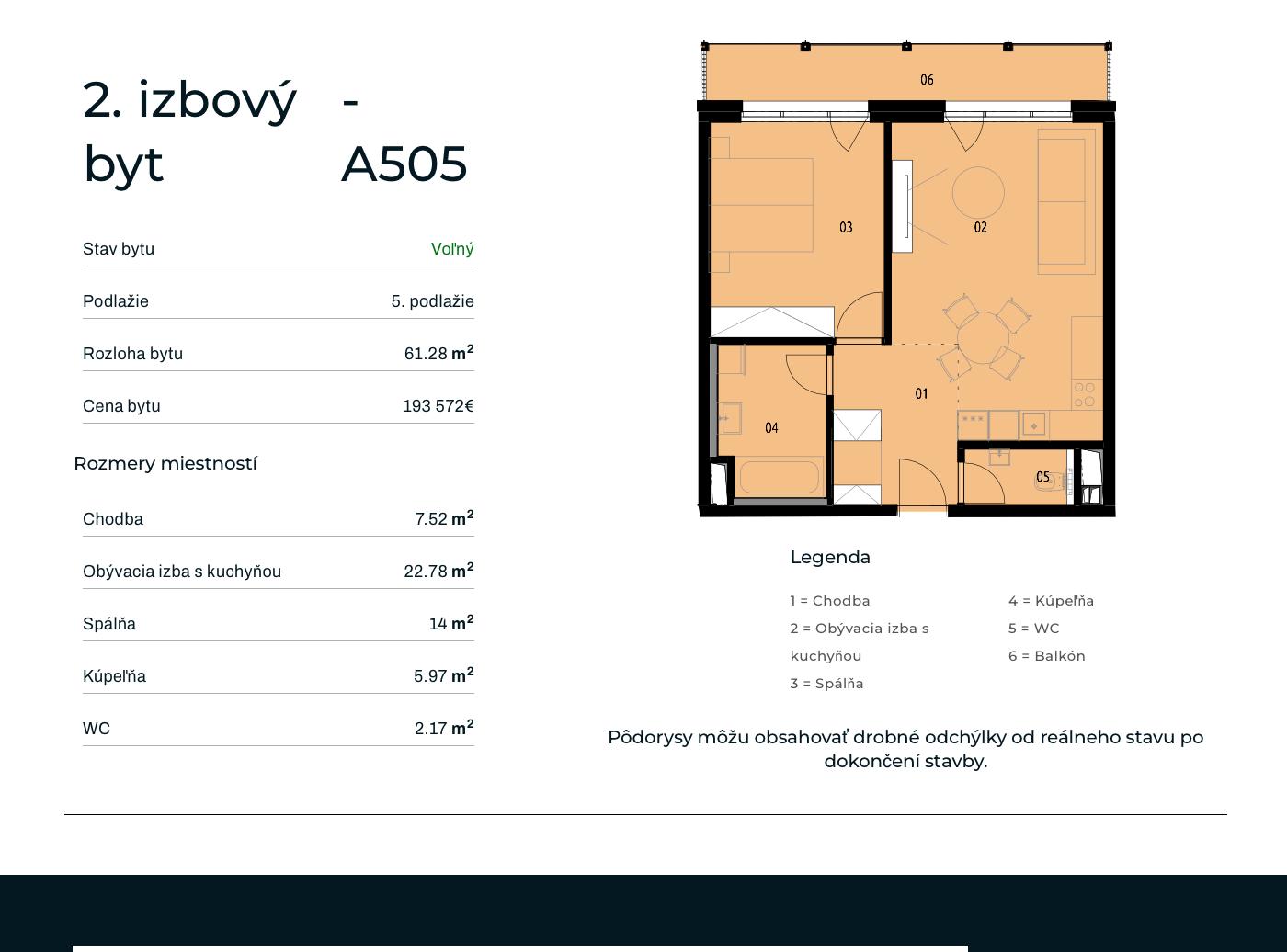 Rezidencia Rusínska - A505 - Pôdorys