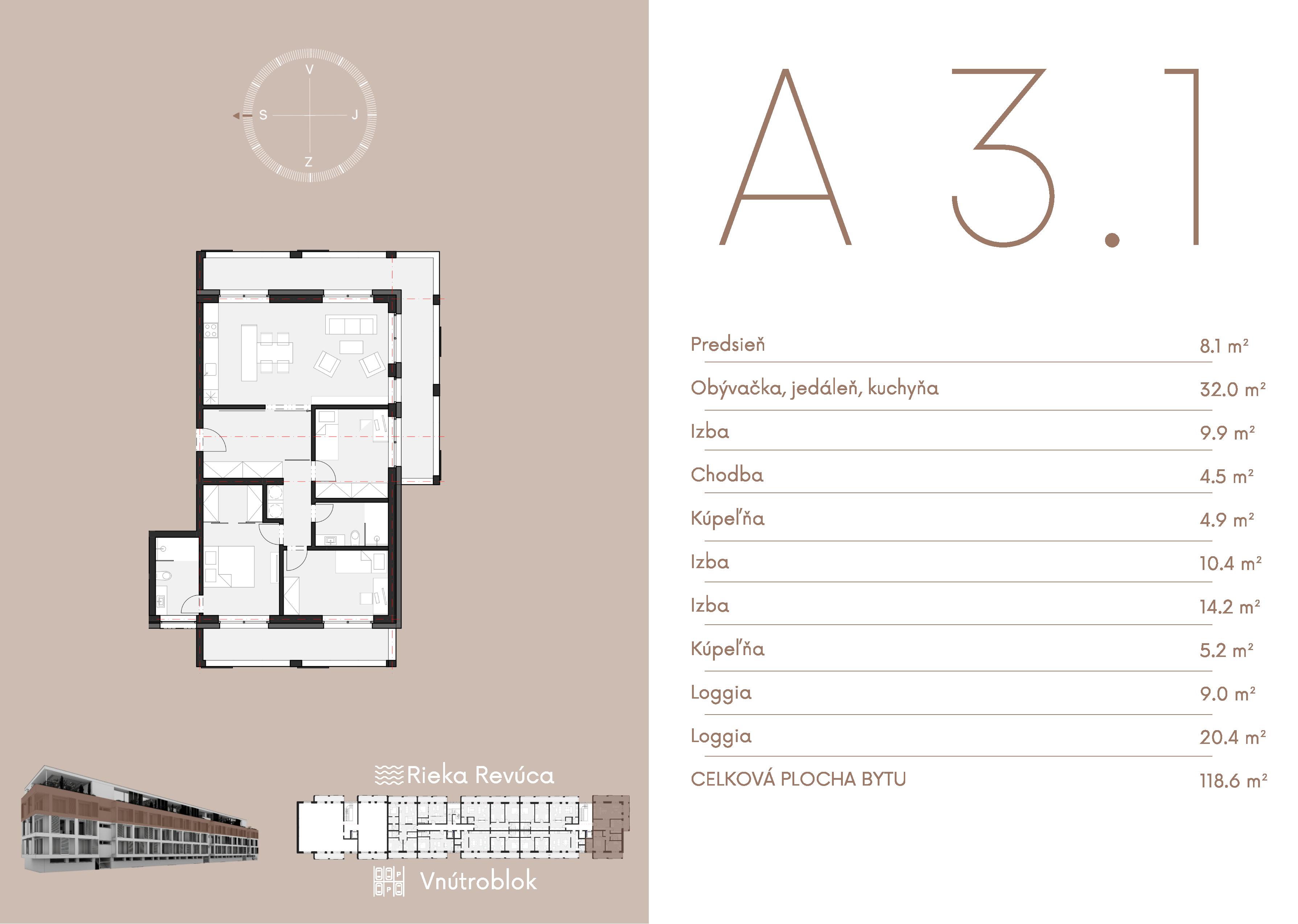 Byty Nina - A 3.1 - Pôdorys