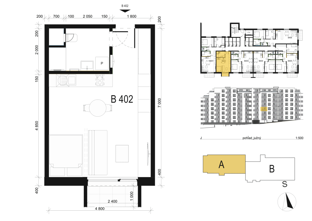Hríby - B402 - Pôdorys