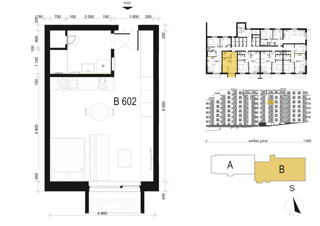 Hríby - B602 - Pôdorys