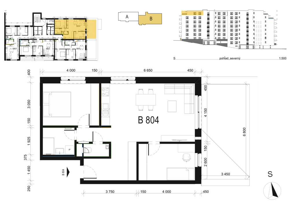 Hríby - B804 - Pôdorys