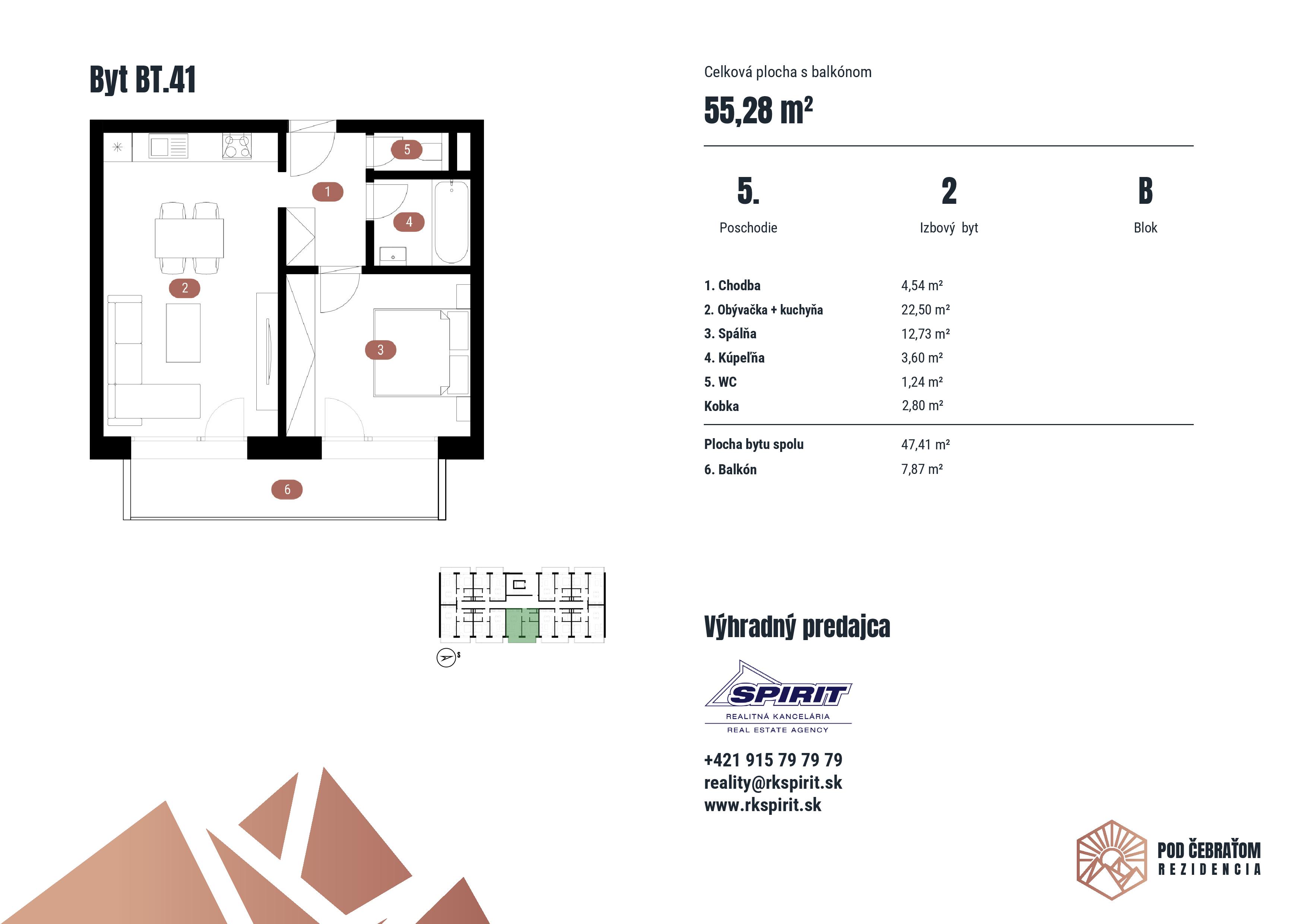 Rezidencia pod Čebraťom - BT.41 - Pôdorys