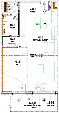Baťove rezidencie - 403 - Pôdorys