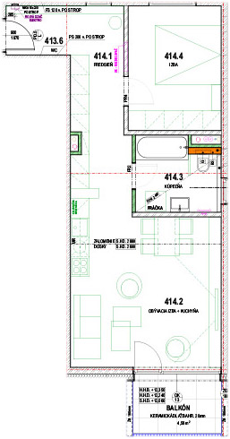 Baťove rezidencie - 414 - Pôdorys