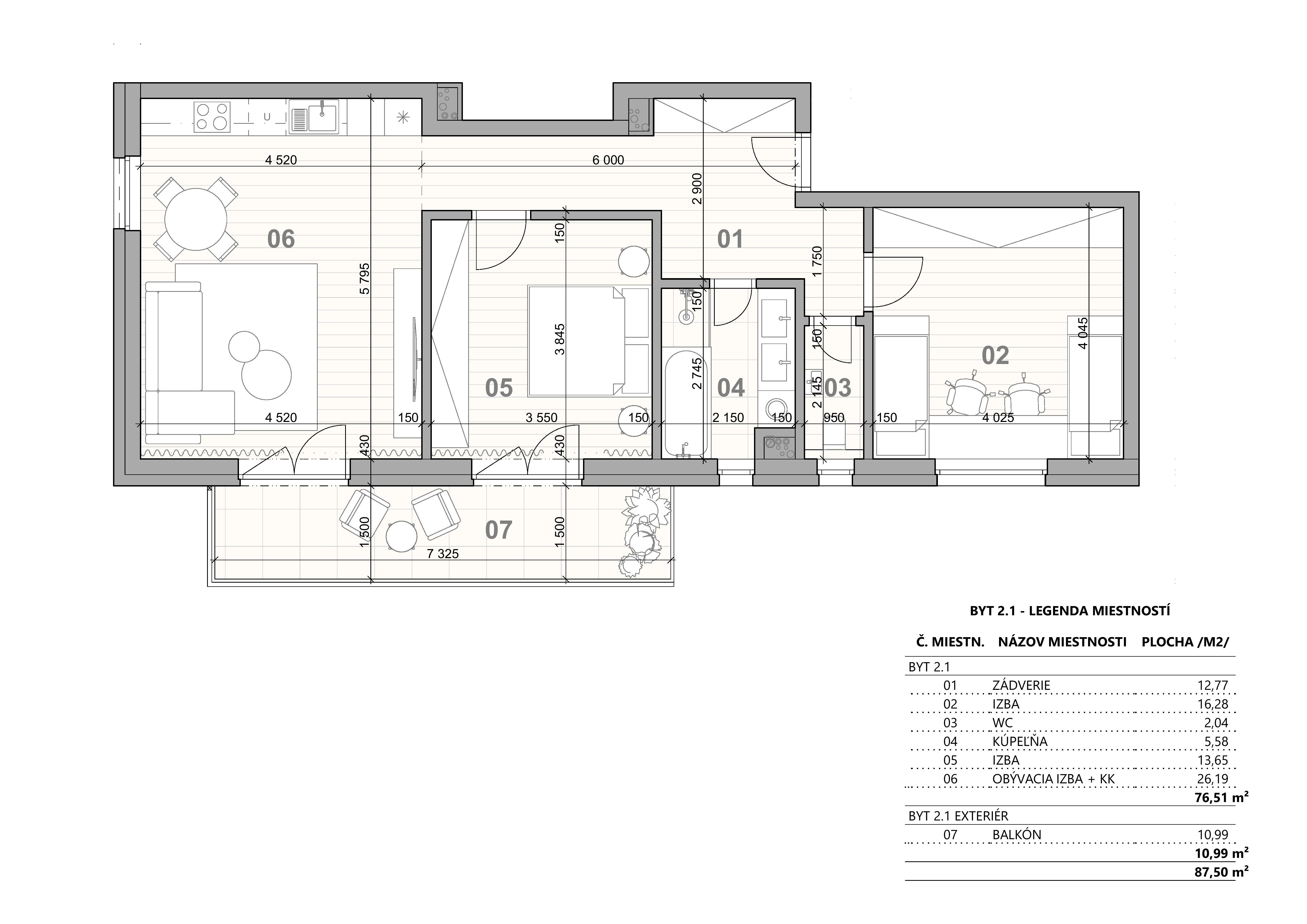 Ekobyty III - 2.1 - Pôdorys