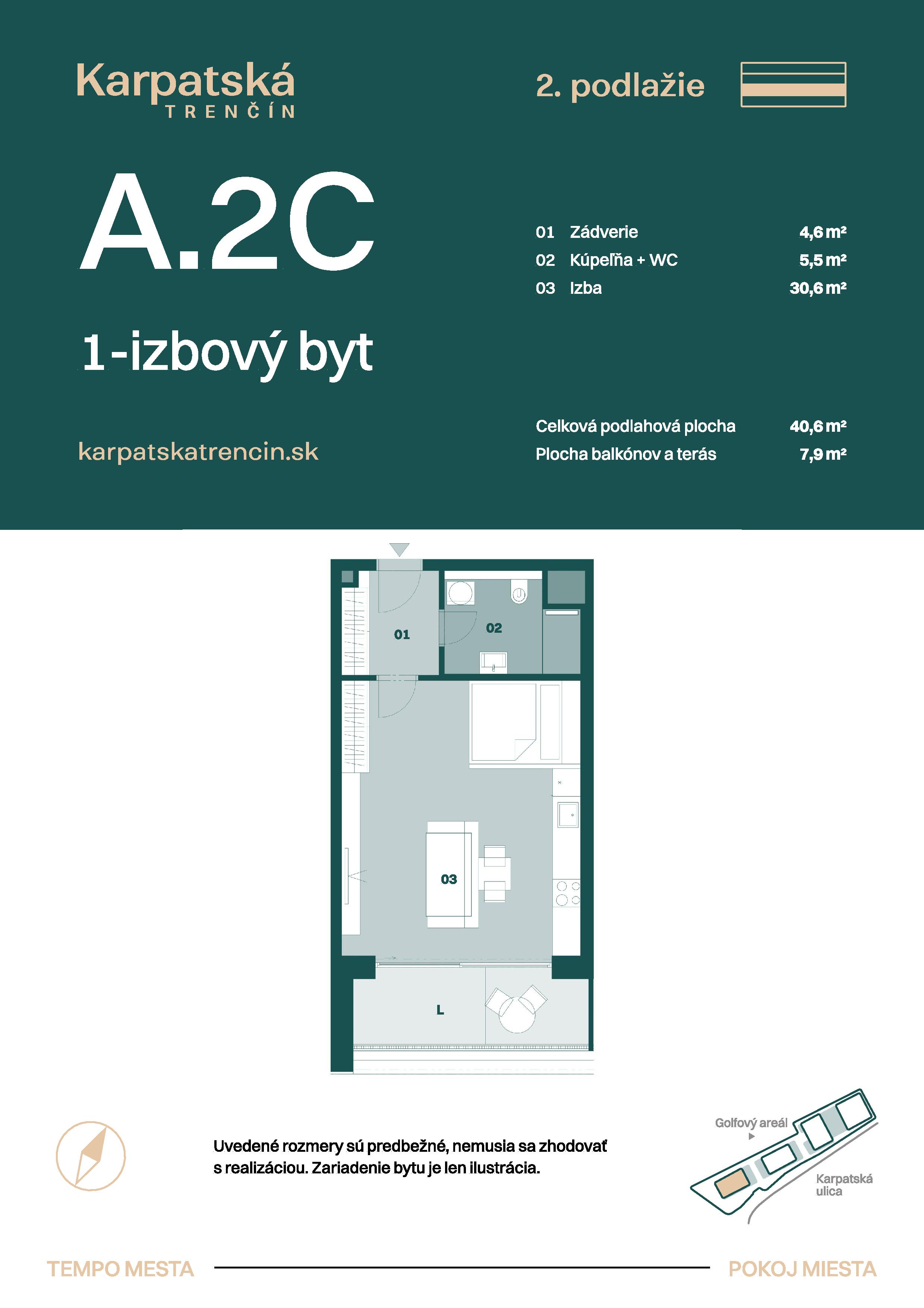 Karpatská Trenčín - A.2C - Pôdorys