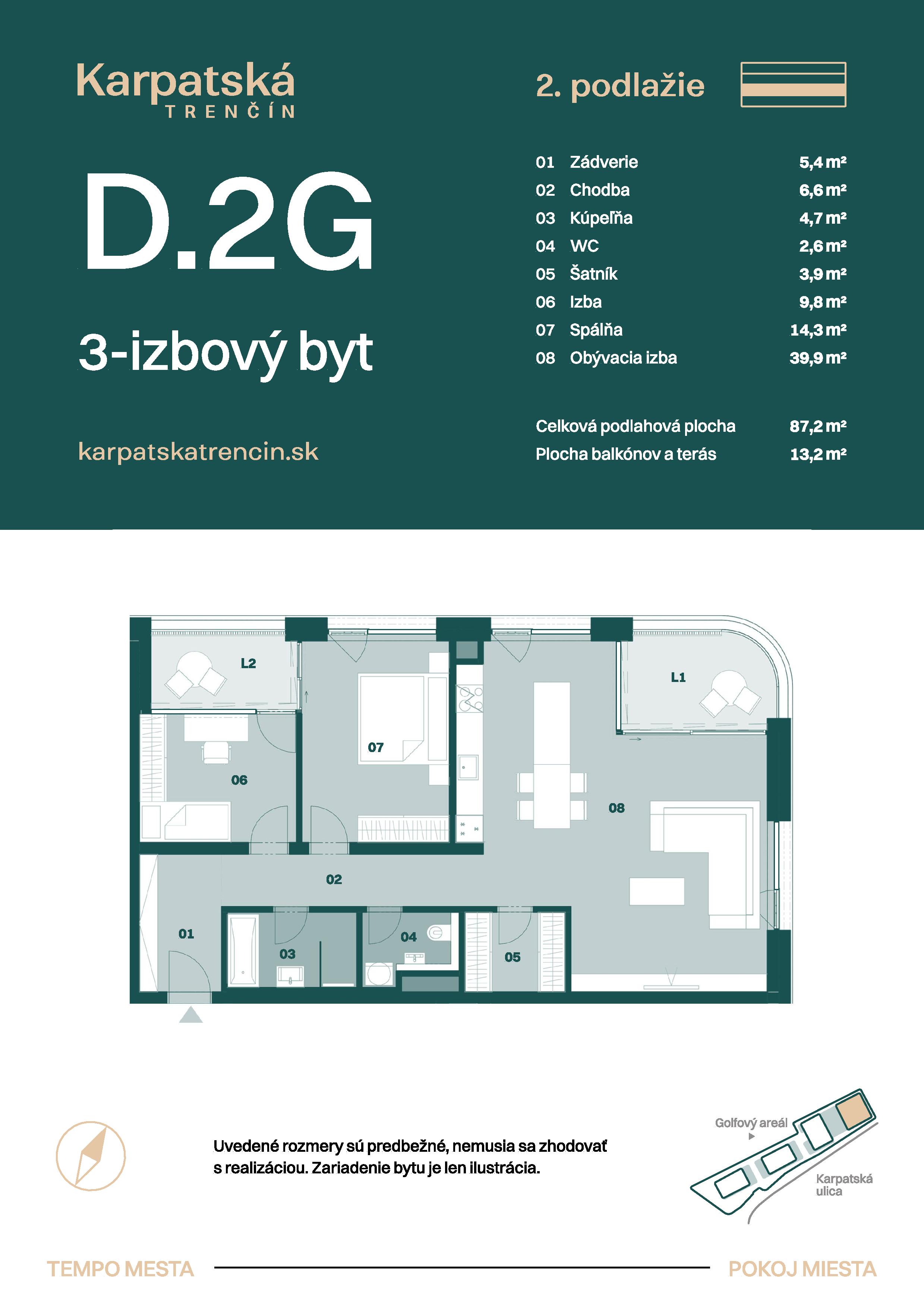 Karpatská Trenčín - D.2G - Pôdorys