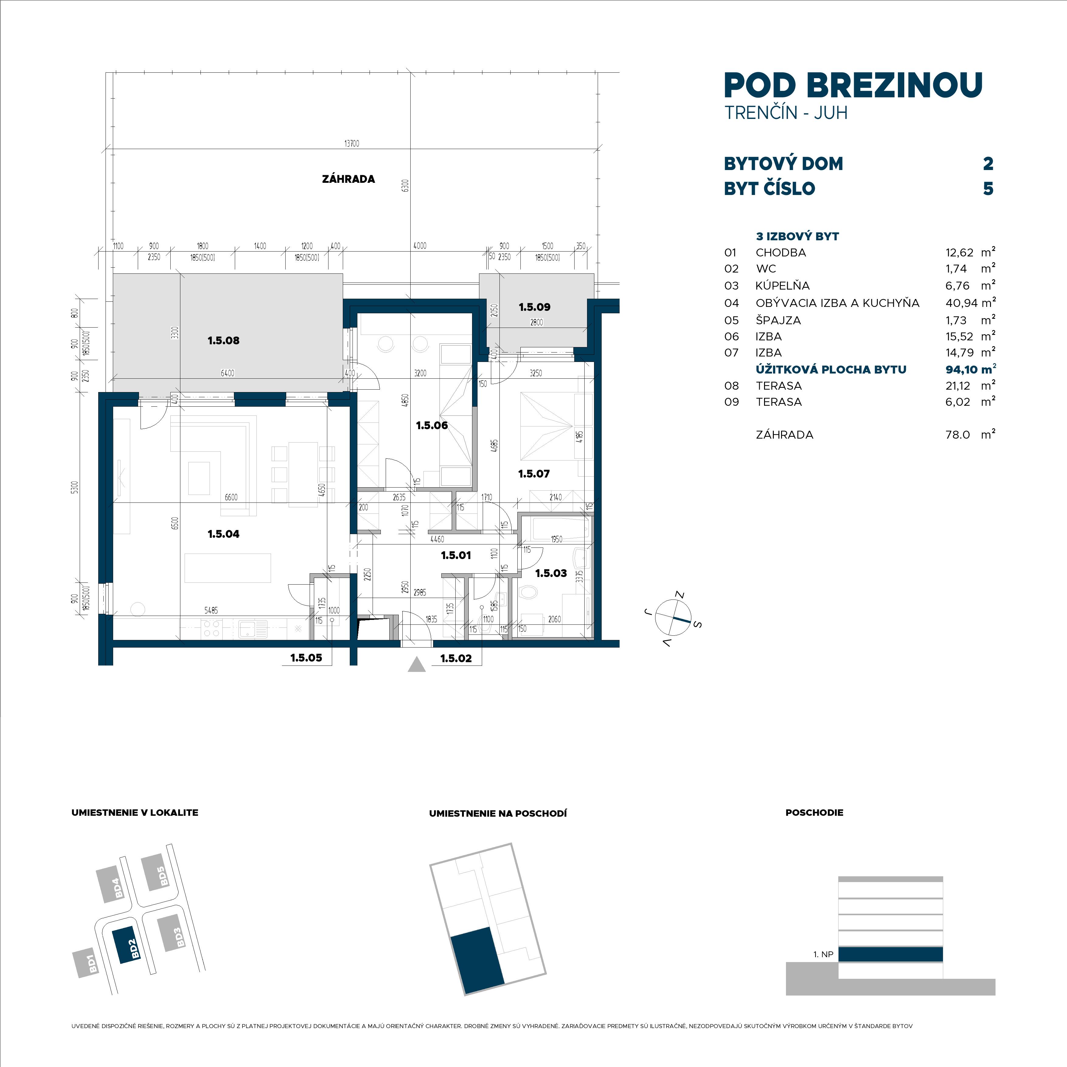 Pod Brezinou - 5 - Pôdorys