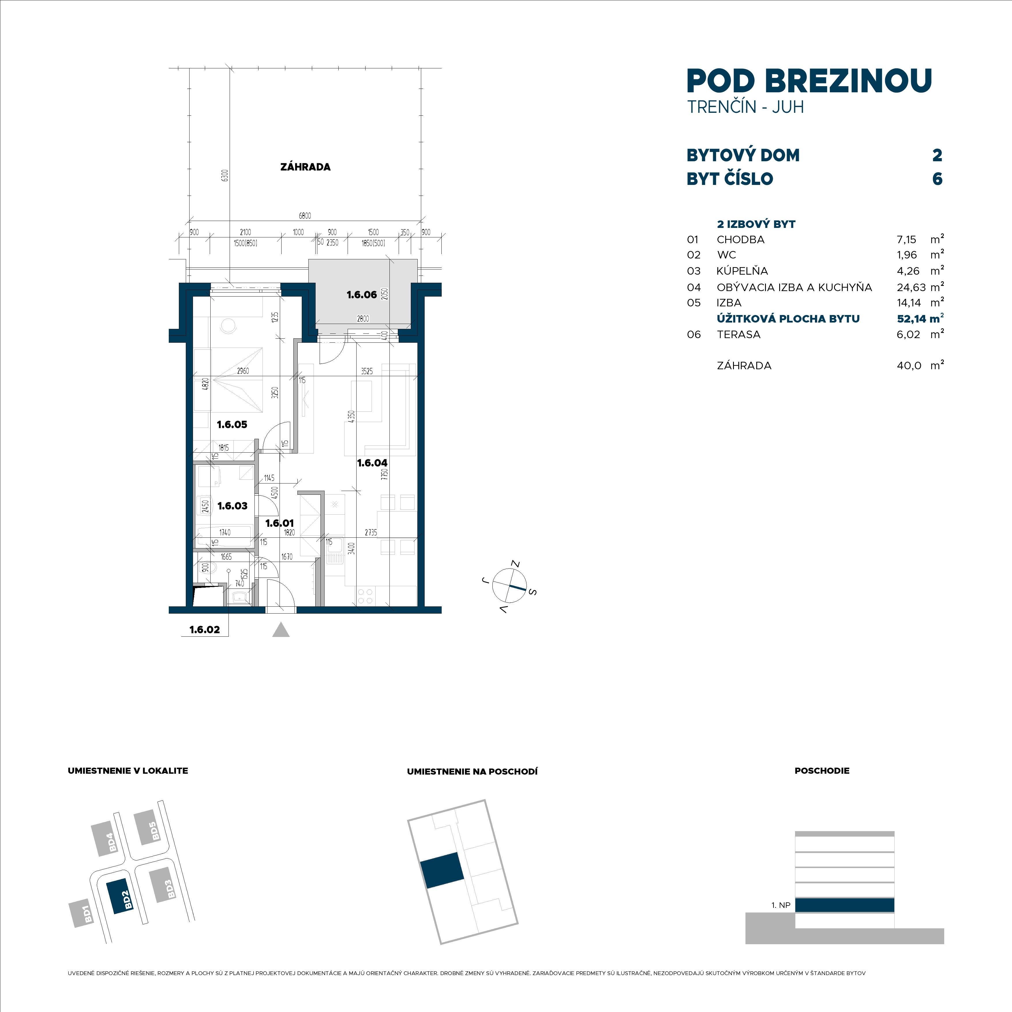 Pod Brezinou - 6 - Pôdorys