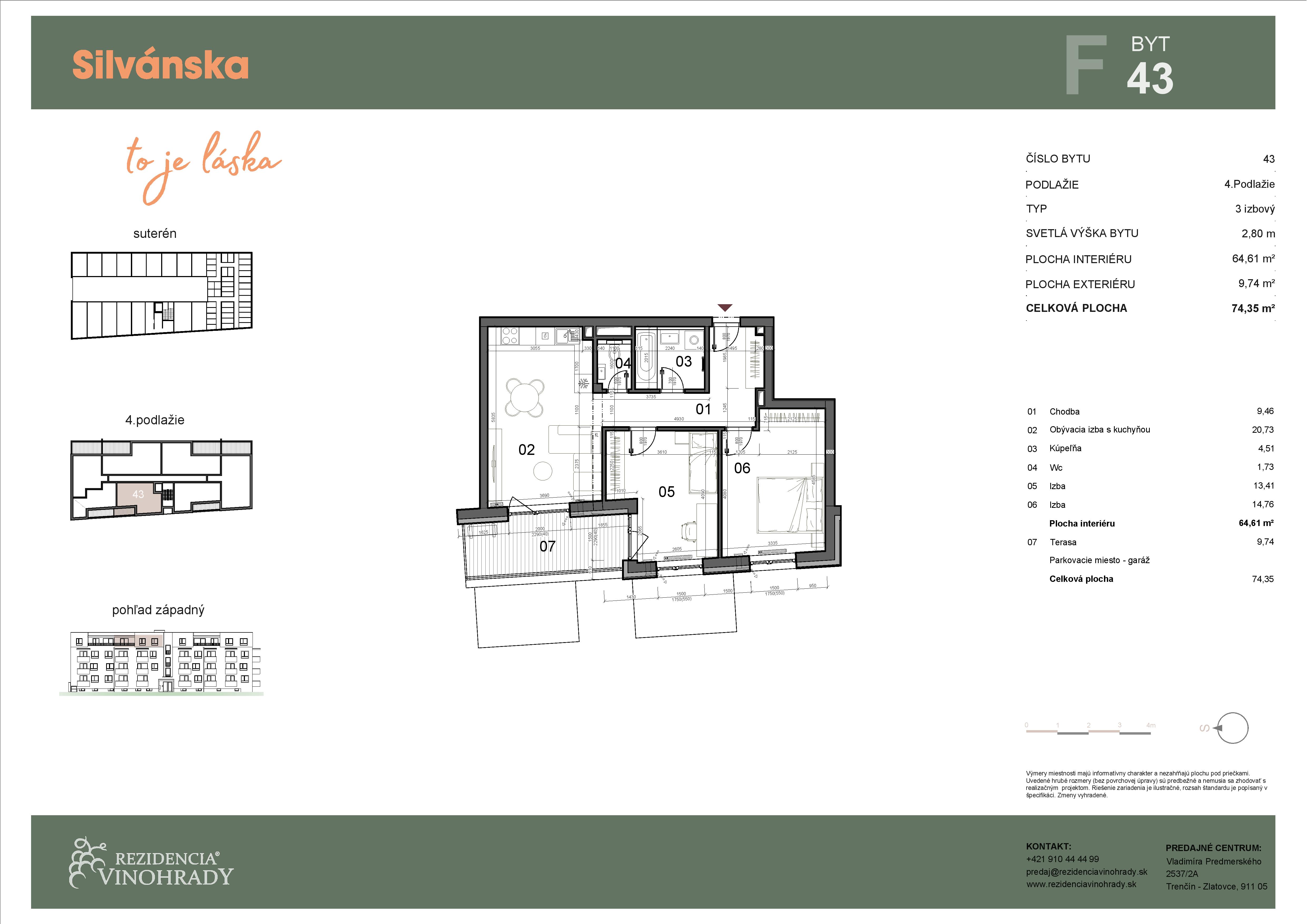 Silvánska - F43 - Pôdorys